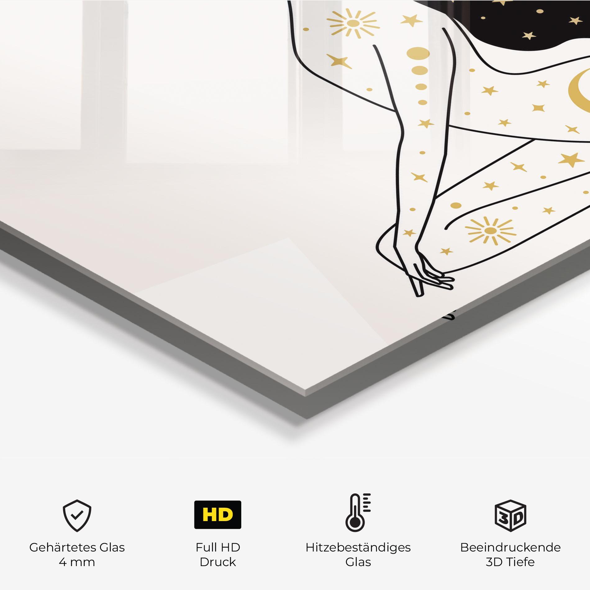 Küchenrückwand Glas Stars Witch mockup 2