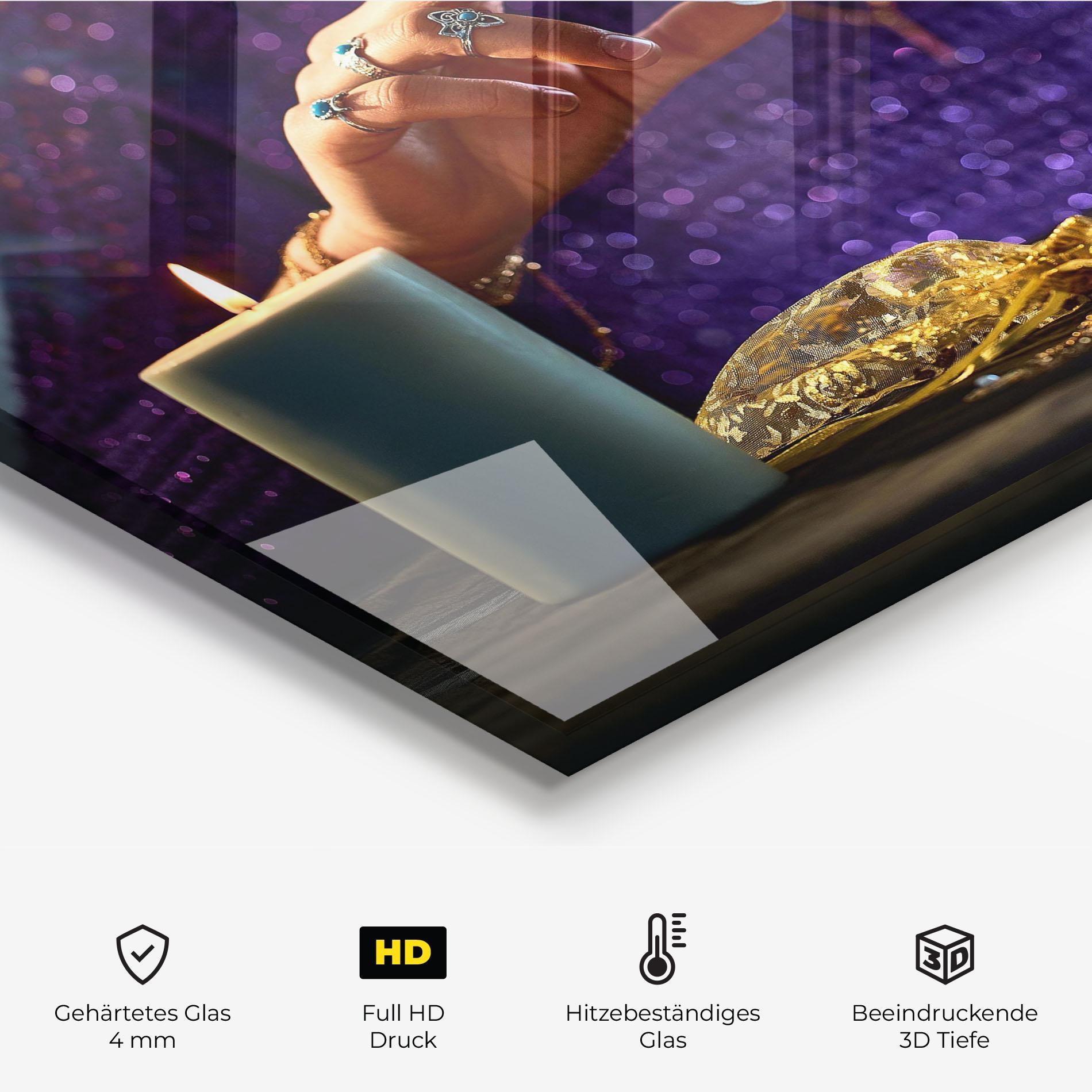 Küchenrückwand Glas Witch Magic mockup 2