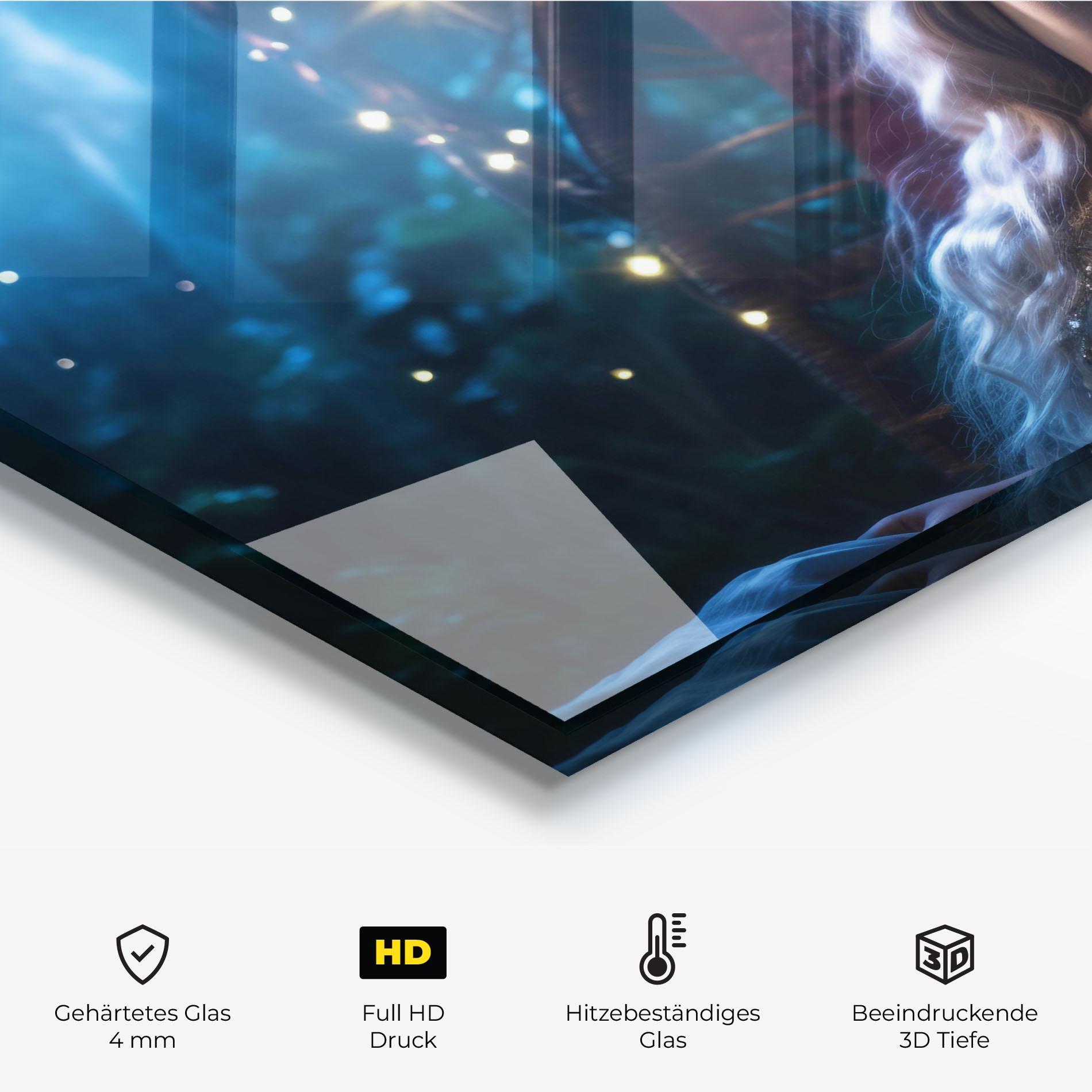 Küchenrückwand Glas Witch Sleeping mockup 2