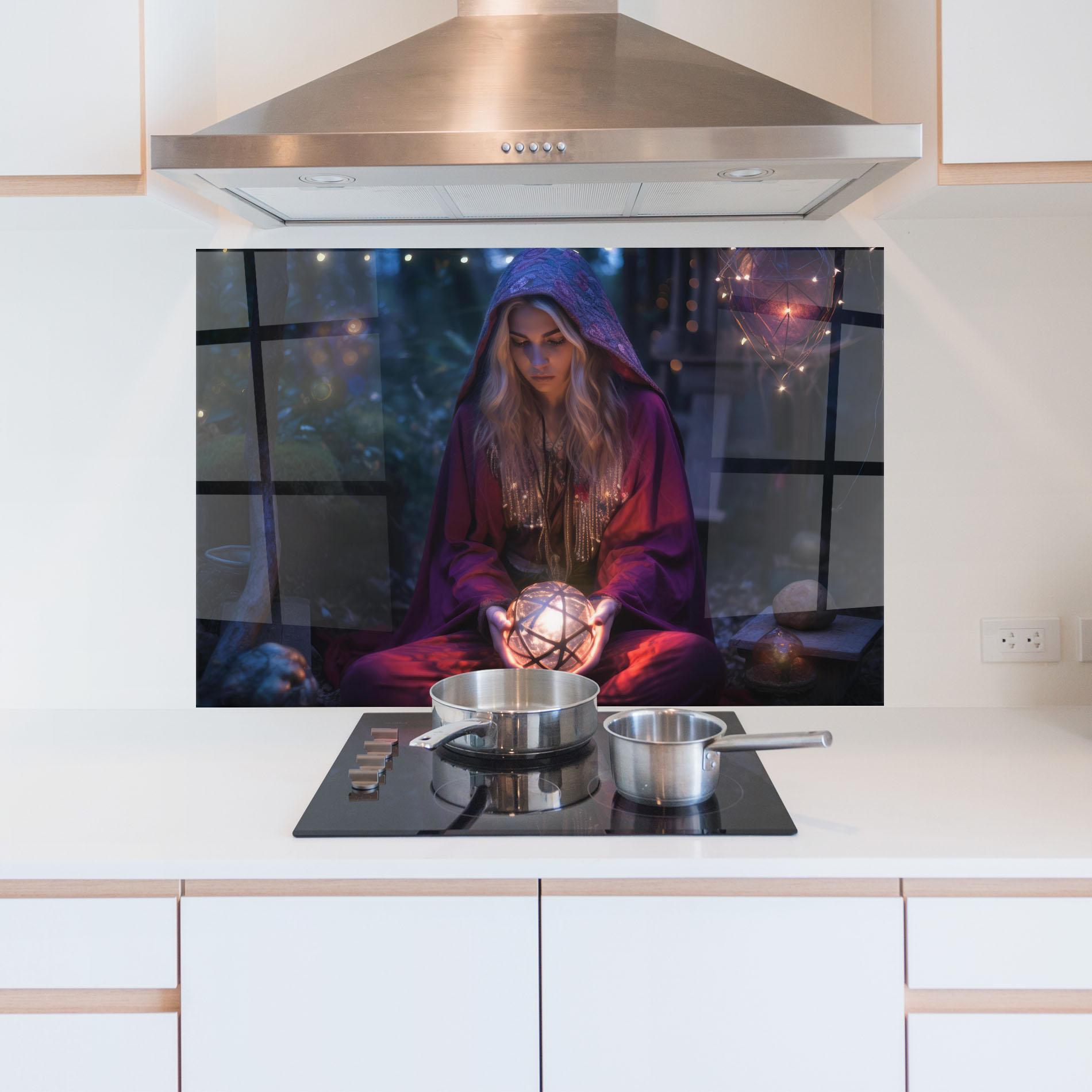 Küchenrückwand Glas Garden Witch mockup 5