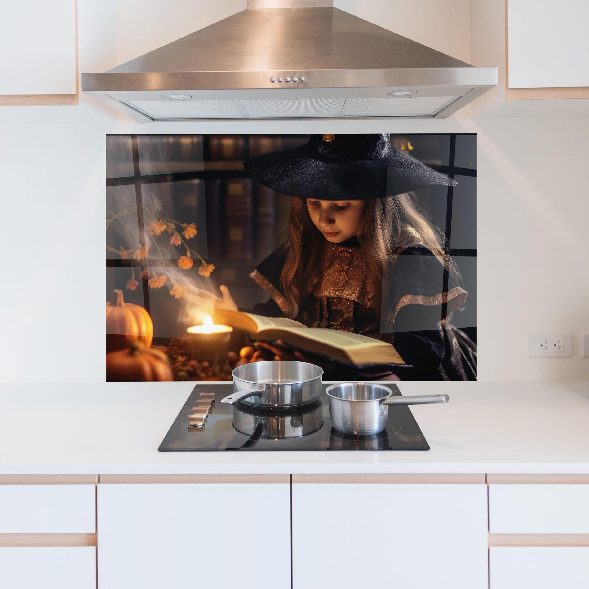 Küchenrückwand Glas Little Witch mockup 5