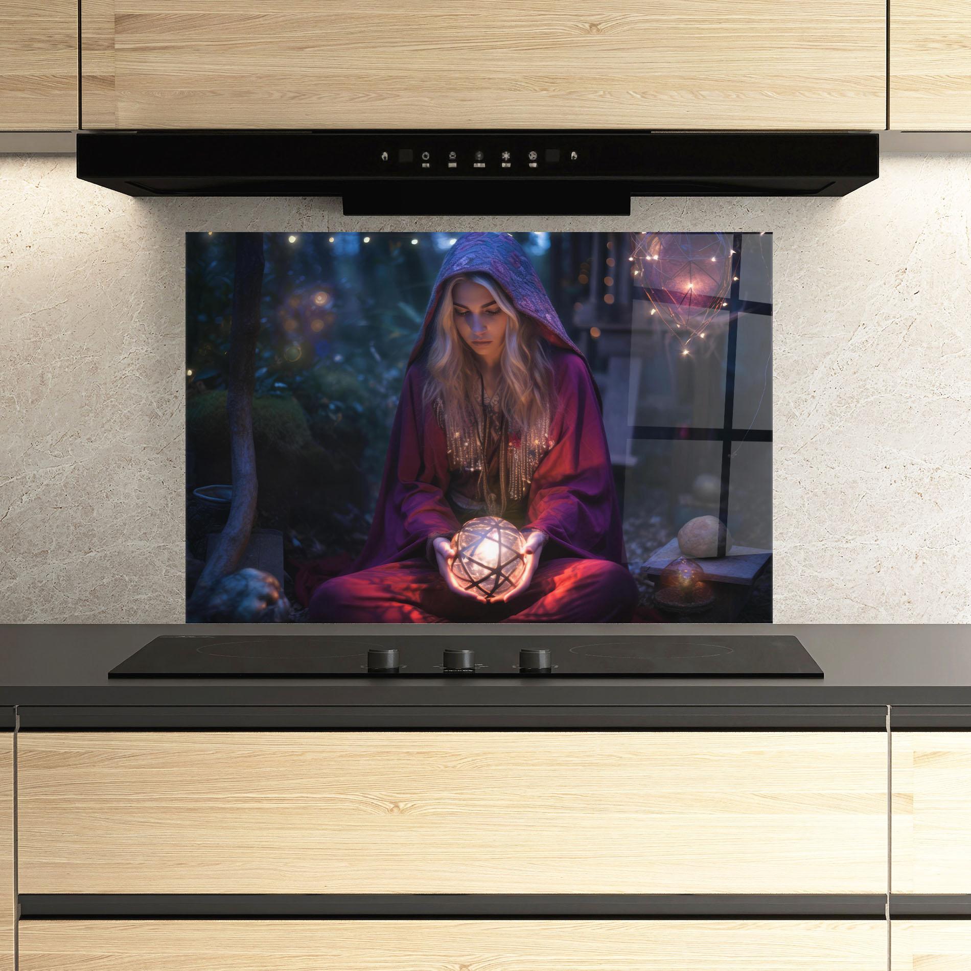 Küchenrückwand Glas Garden Witch mockup 3