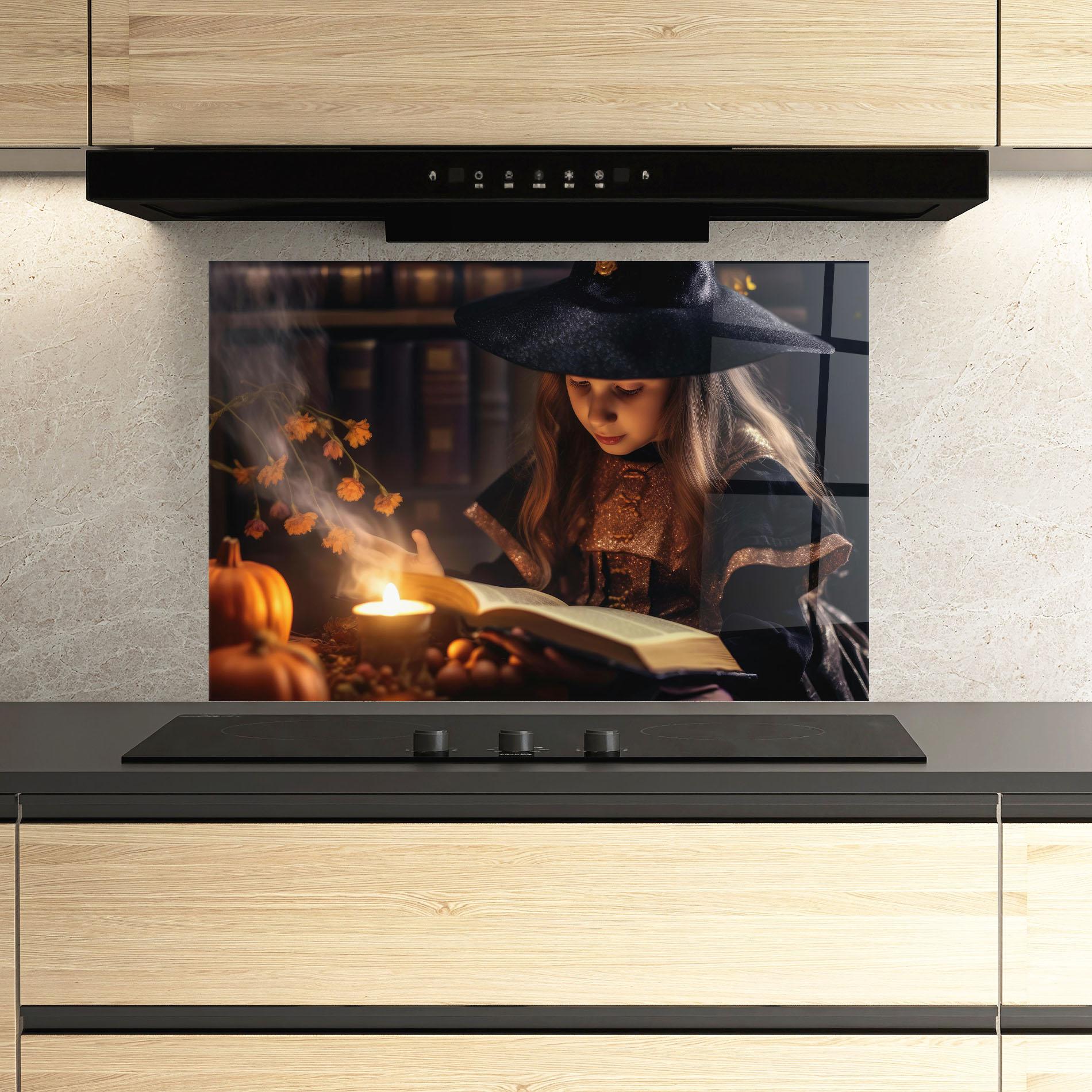 Küchenrückwand Glas Little Witch mockup 3