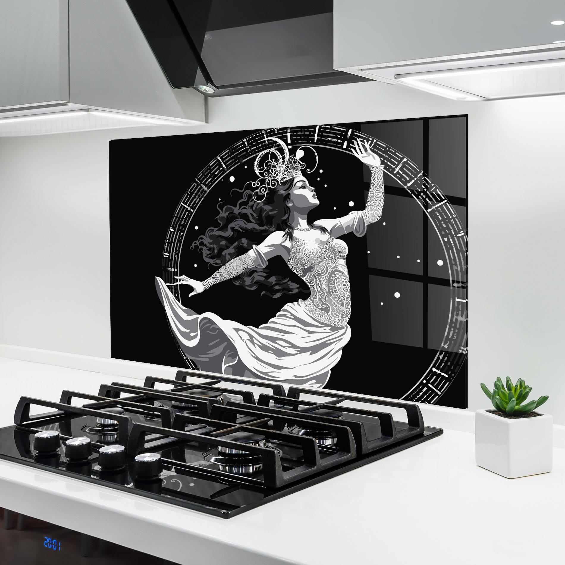 Küchenrückwand Glas Beautiful Witch mockup 6