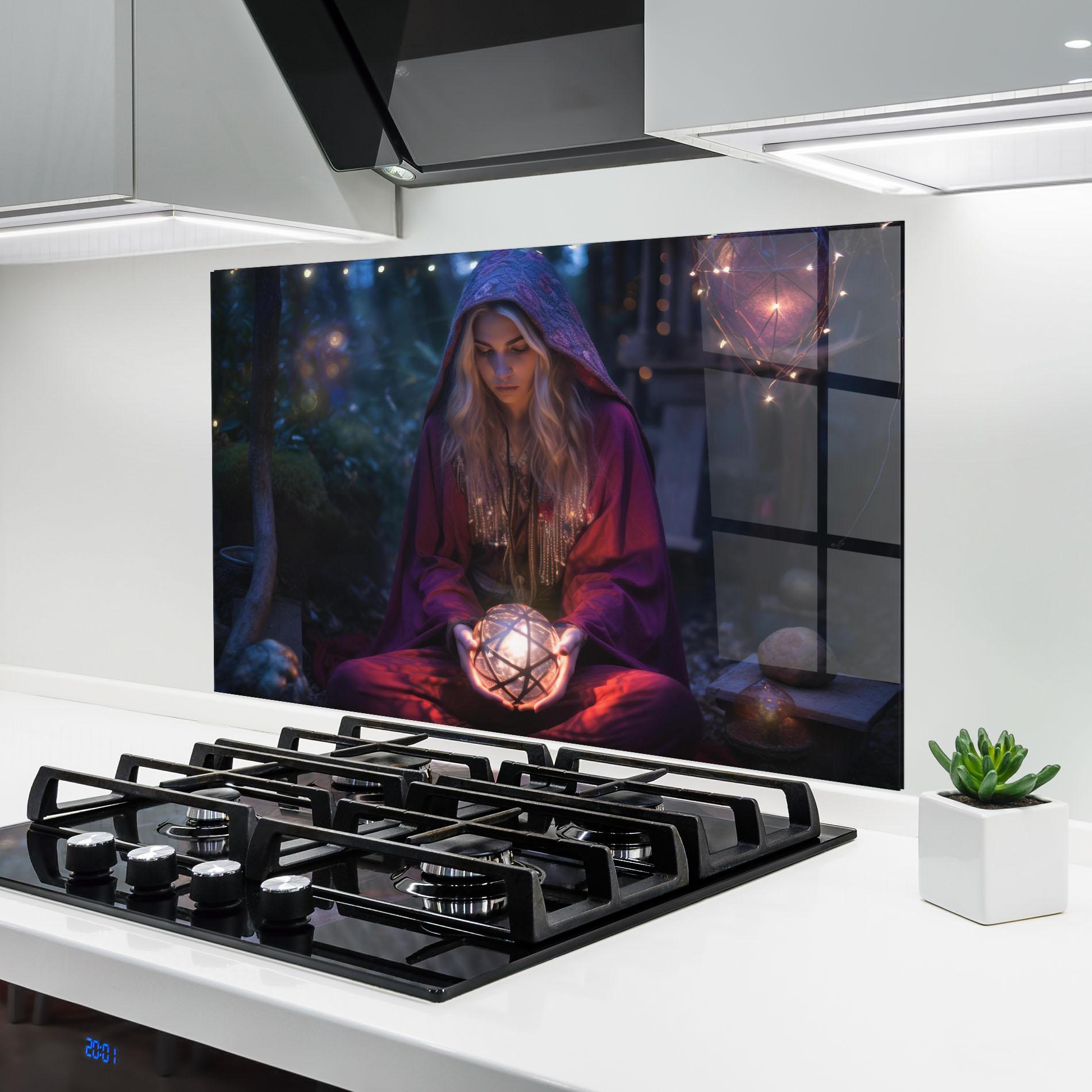 Küchenrückwand Glas Garden Witch mockup 6