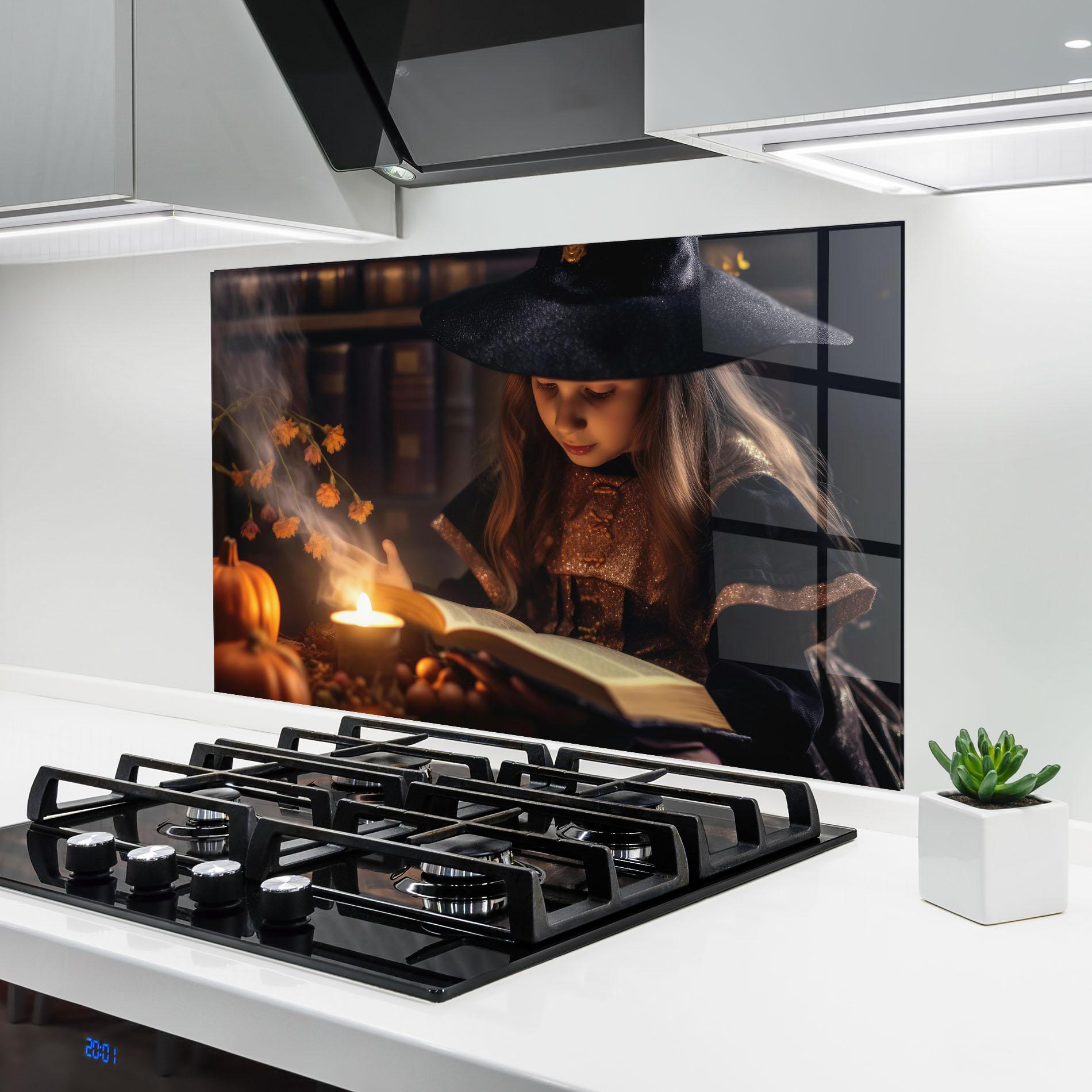 Küchenrückwand Glas Little Witch mockup 6