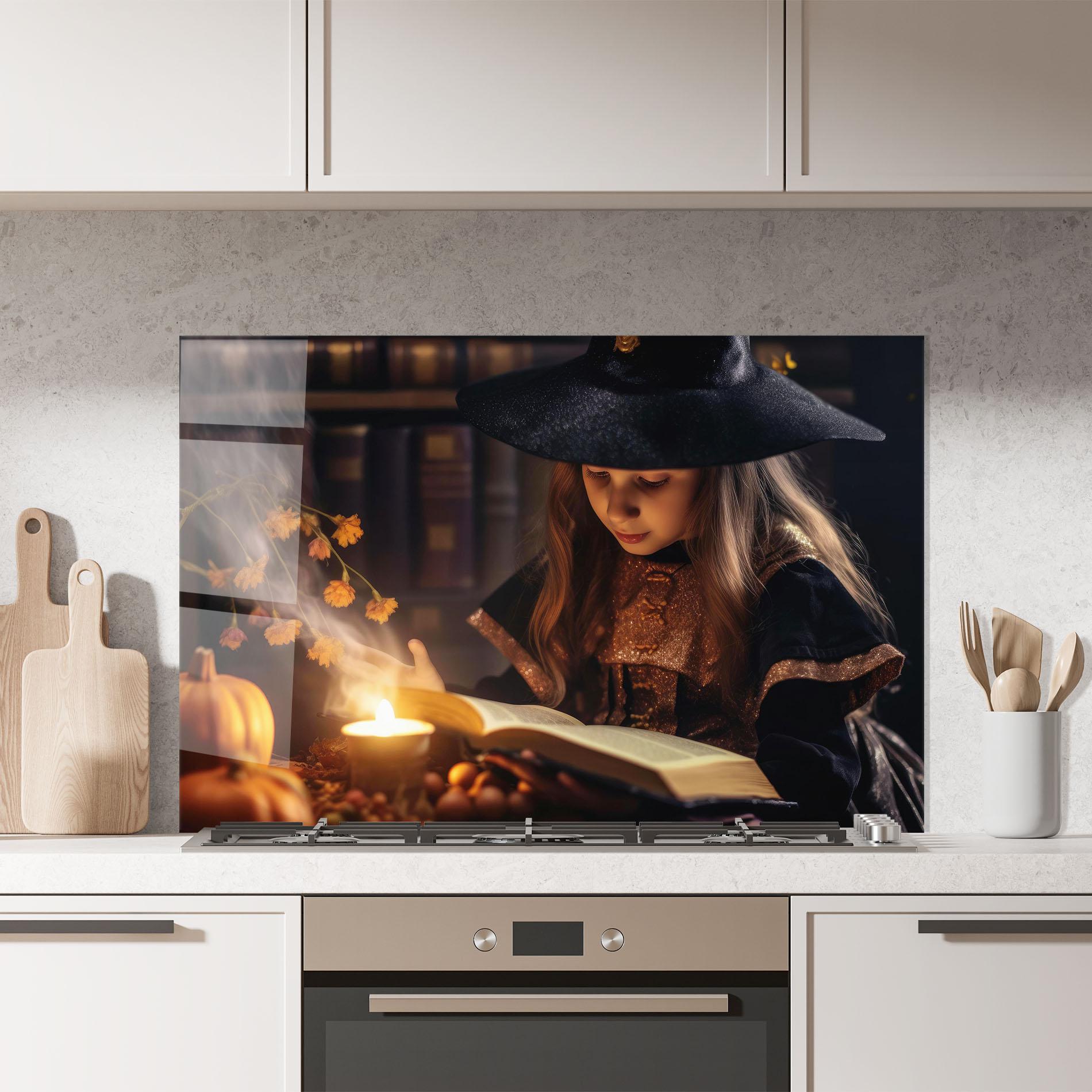 Küchenrückwand Glas Little Witch mockup 7