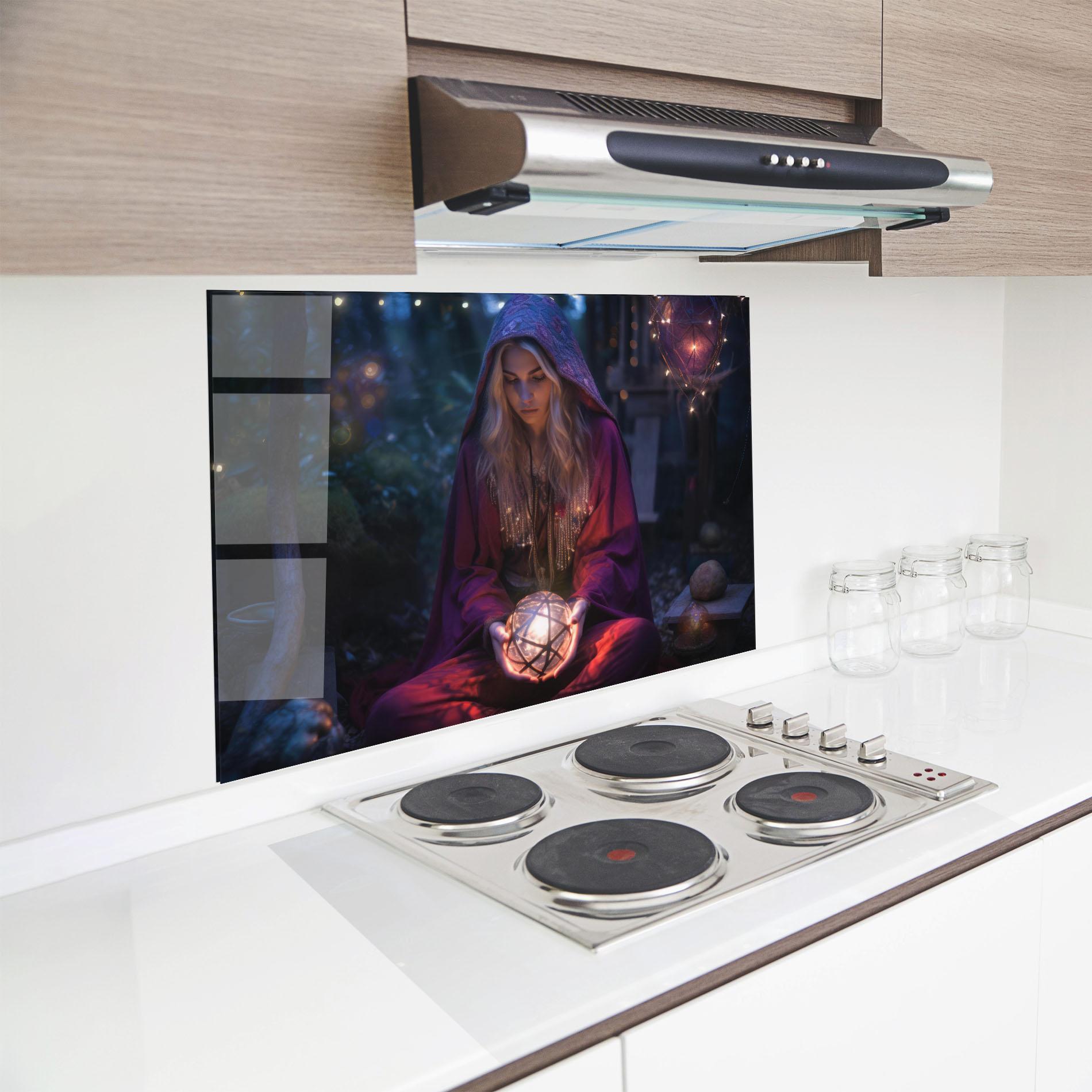 Küchenrückwand Glas Garden Witch mockup 8