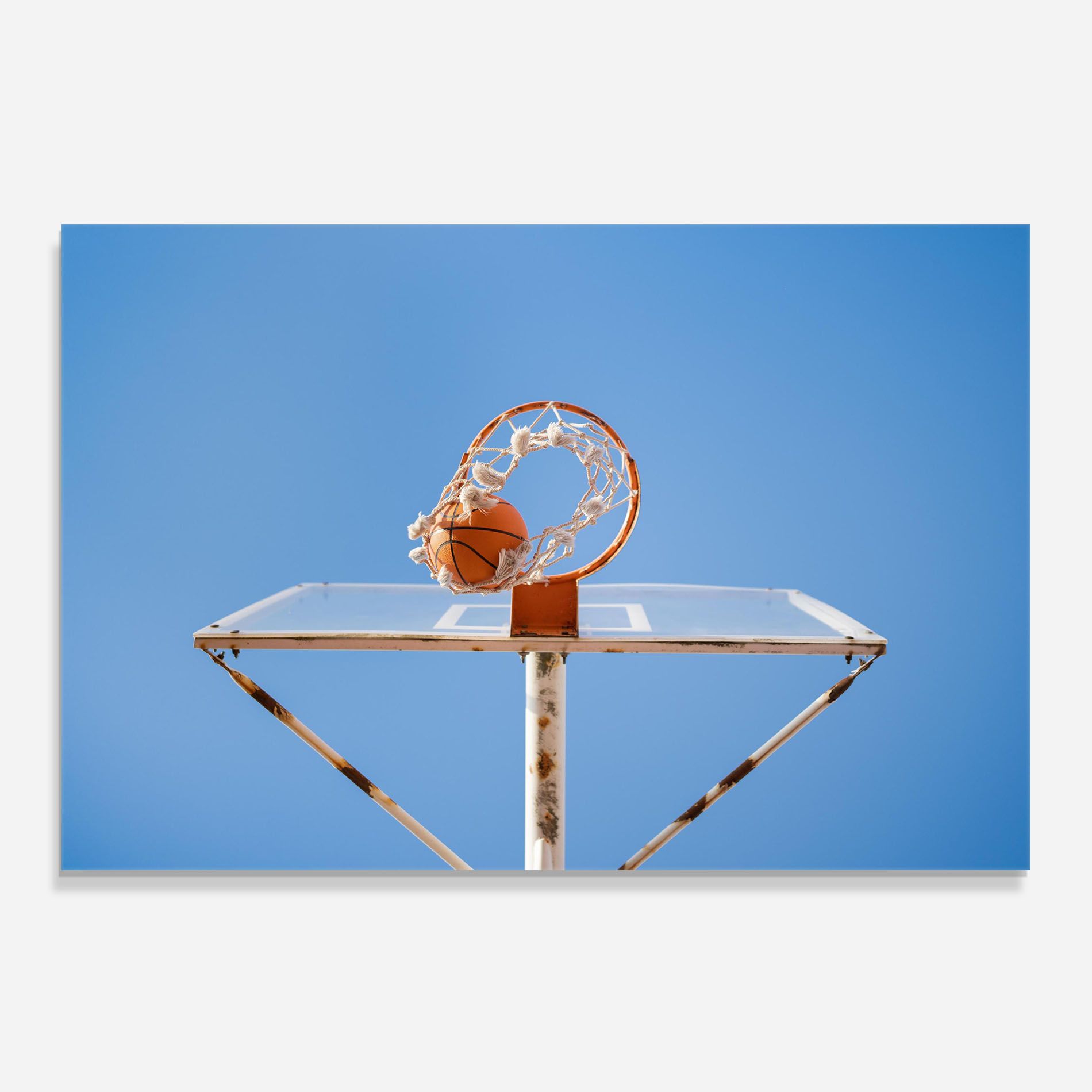 Basketball Hoop Blue Sky mockup 0