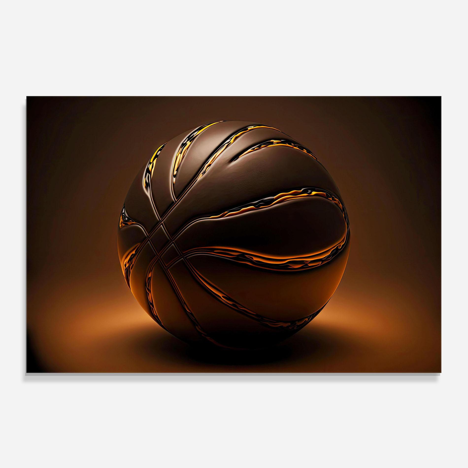 Küchenrückwand Glas Glossy Basketball mockup 0