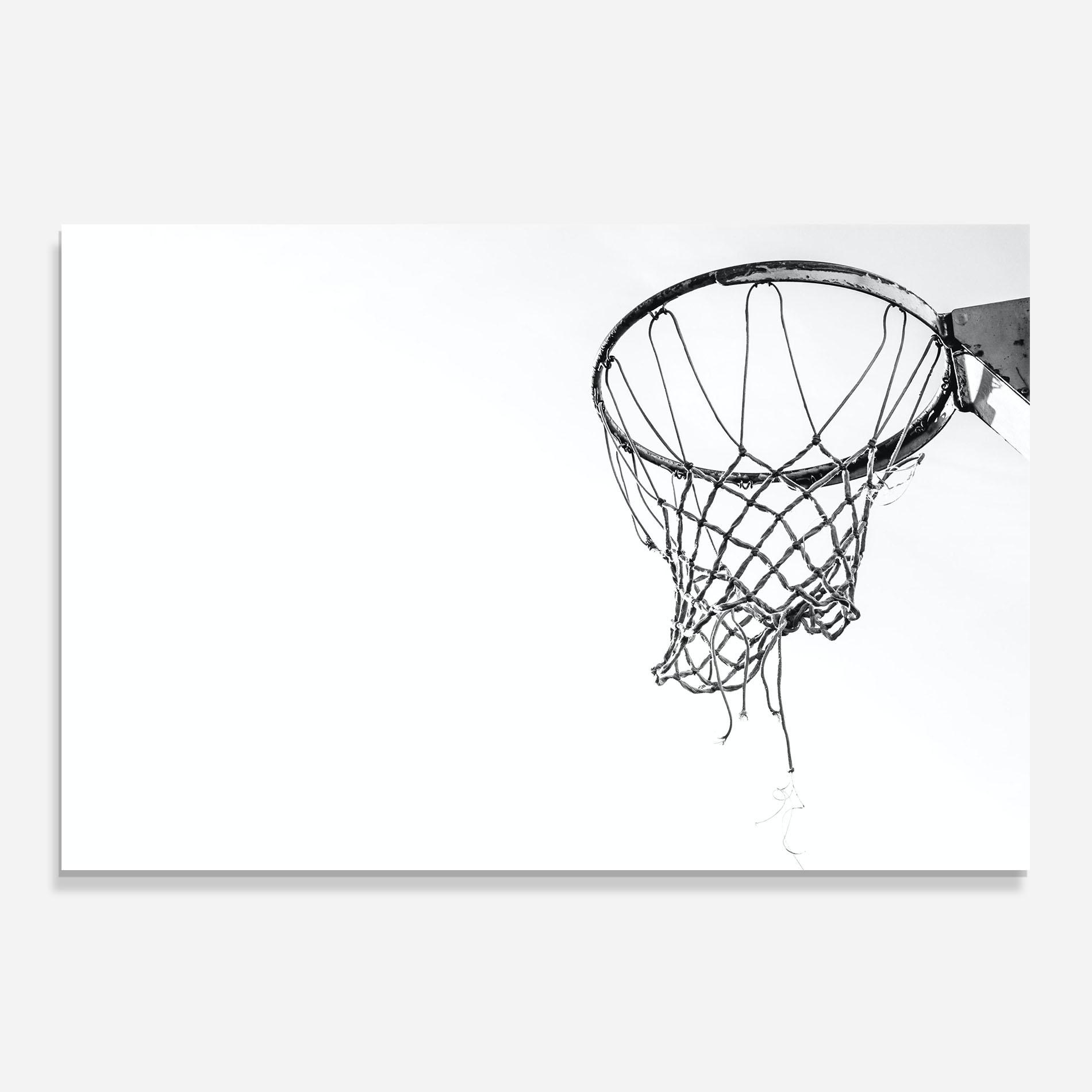 Küchenrückwand Glas Grey Basket Hoop mockup 0