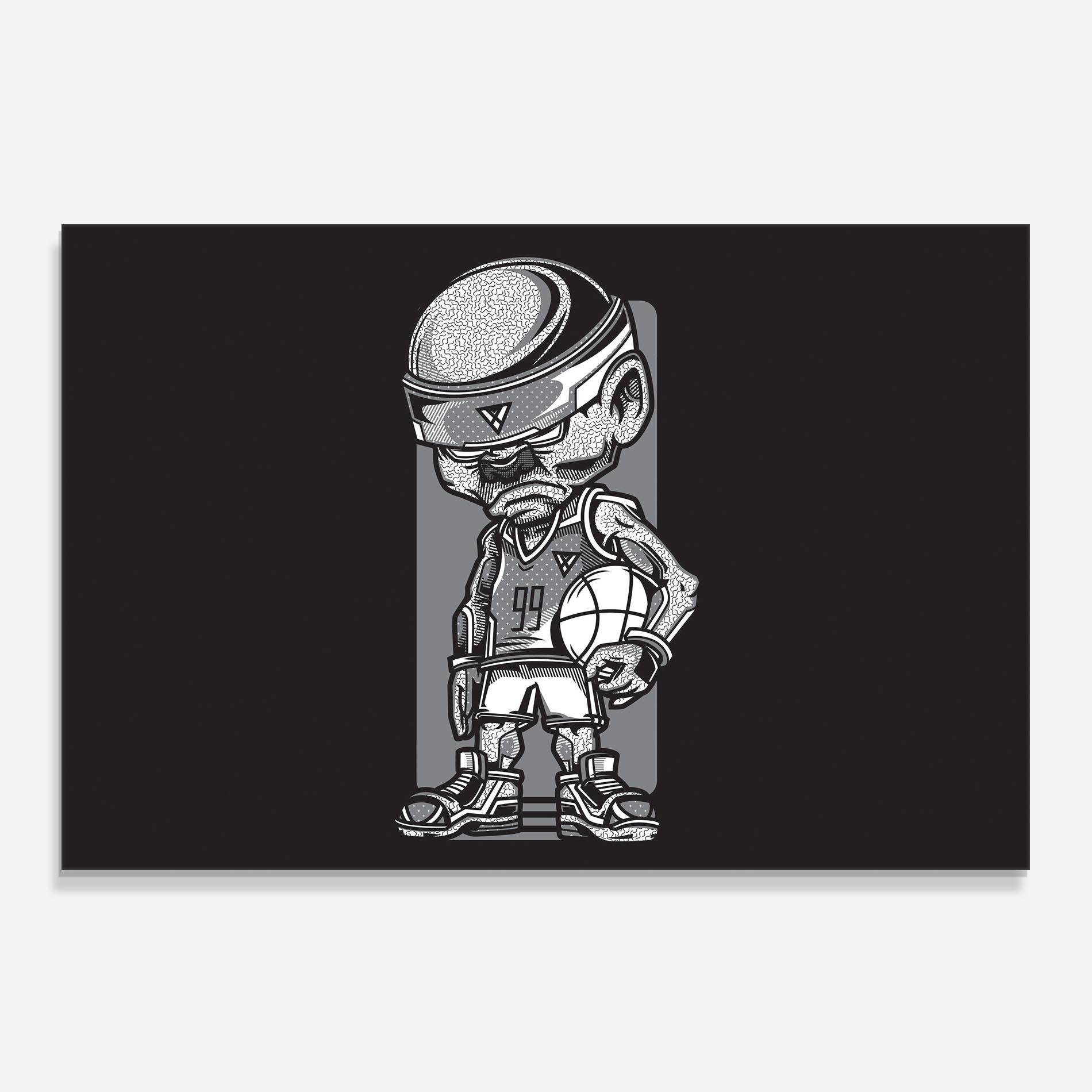 Küchenrückwand Glas Old Man Basket mockup 0