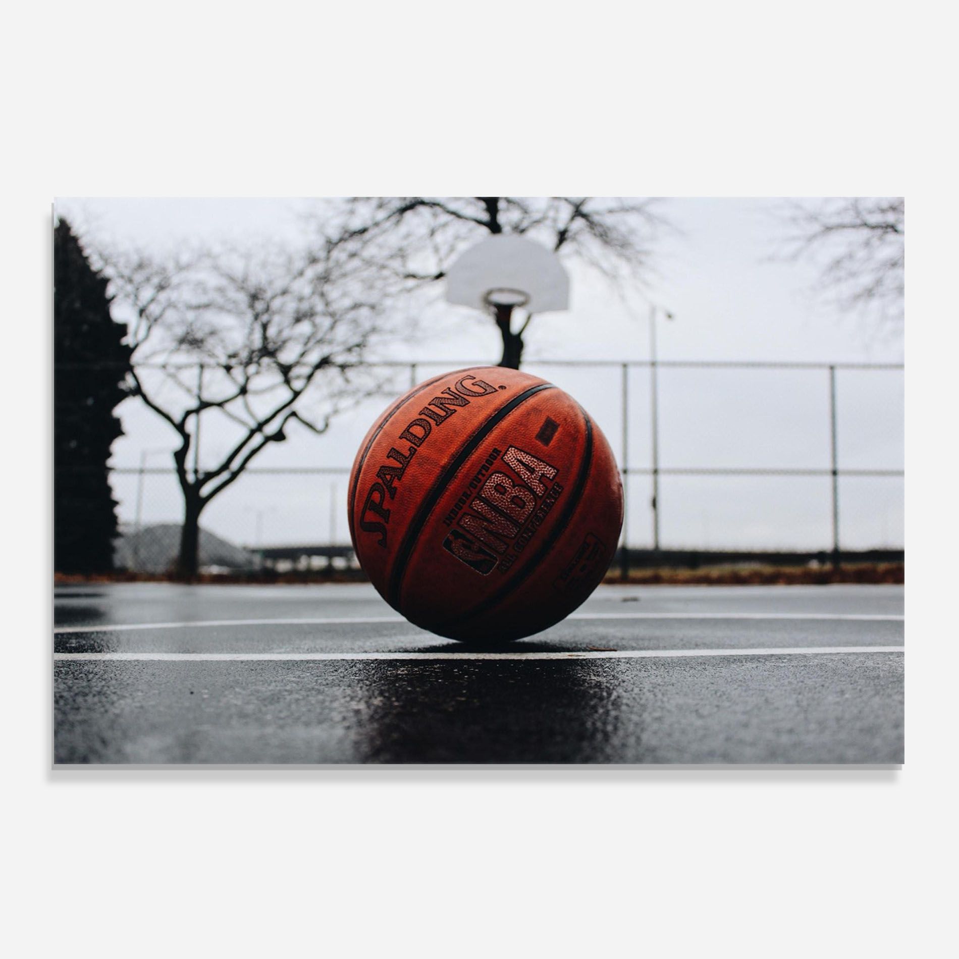 Orange Basketball On Grey mockup 0