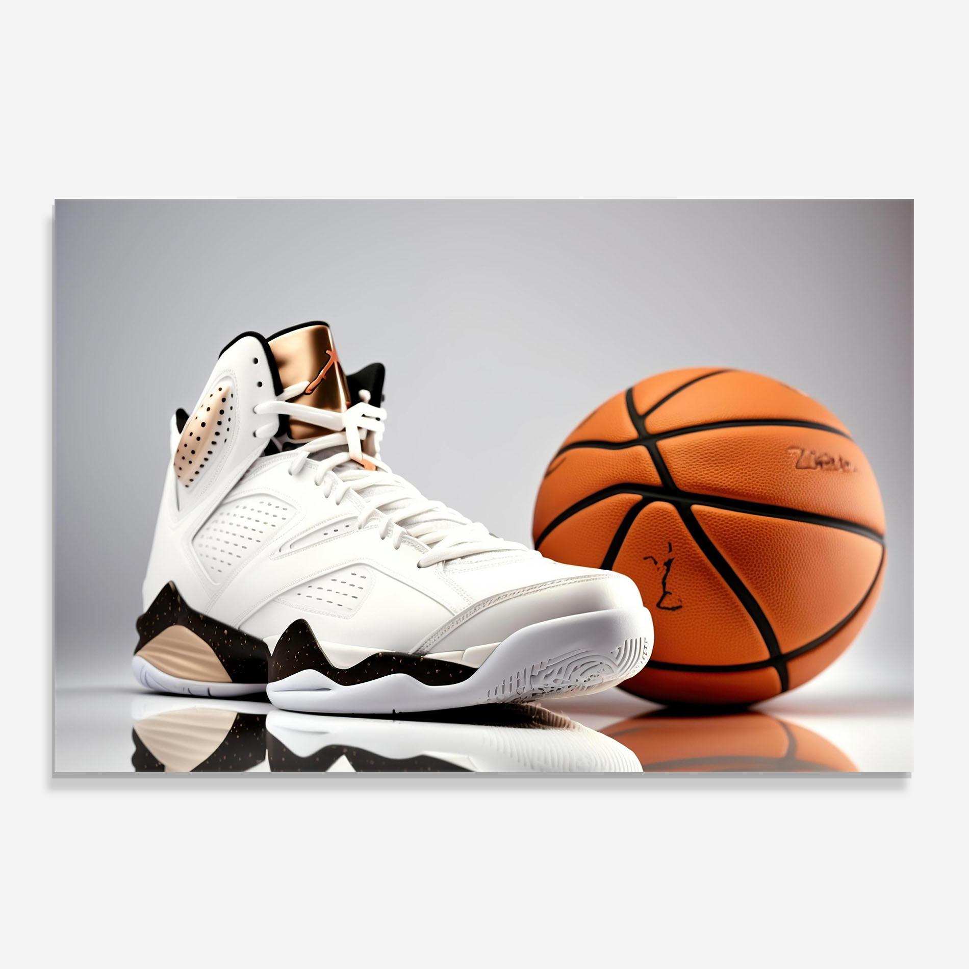 Küchenrückwand Glas Sport Shoes Basketball mockup 0