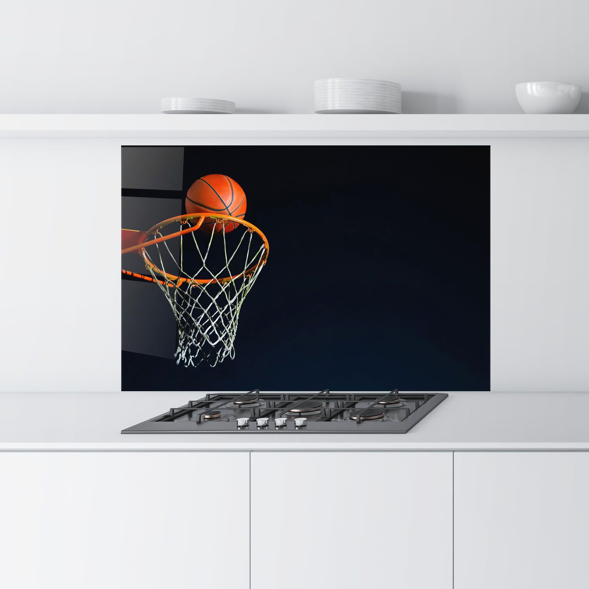 Basketball Hoop On Black mockup 9