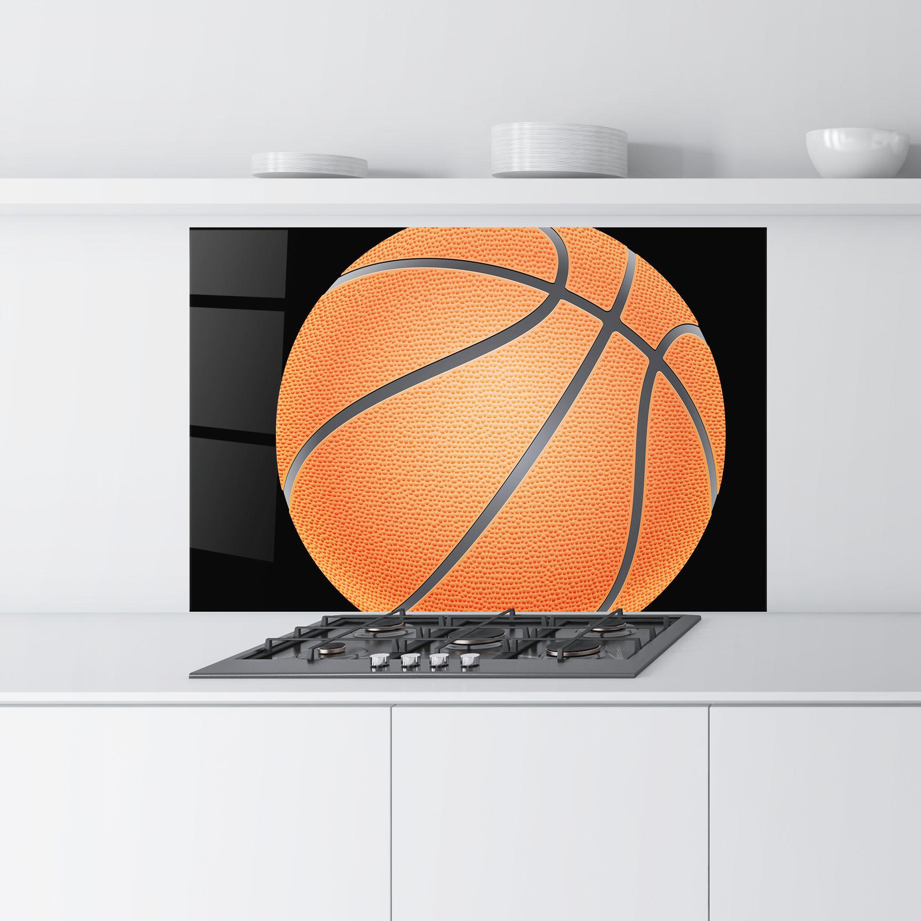 Küchenrückwand Glas Close Up Basketball mockup 9