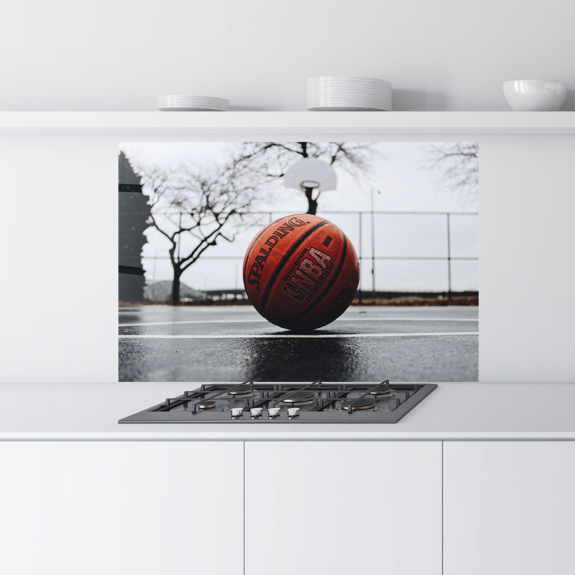 Orange Basketball On Grey mockup 9