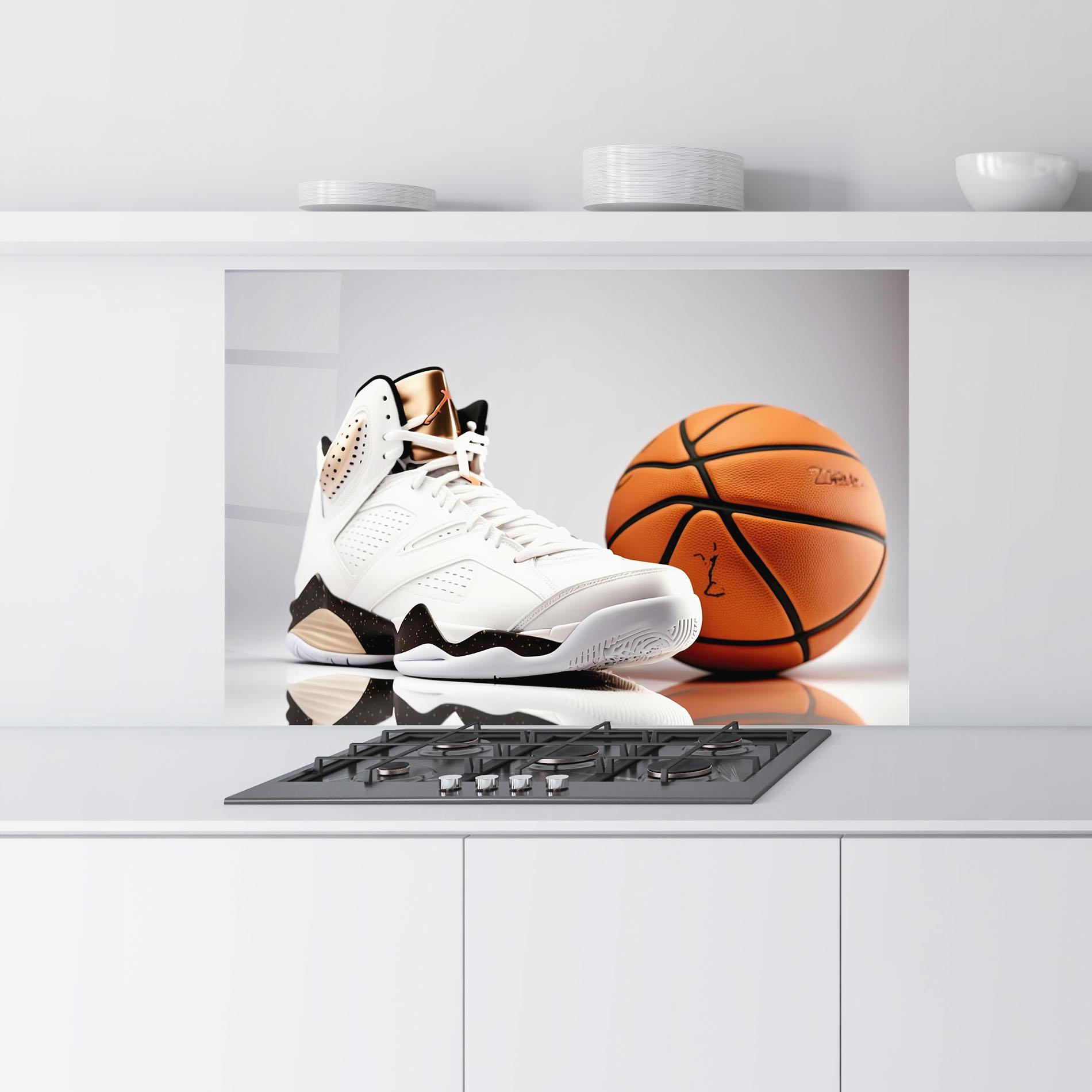 Küchenrückwand Glas Sport Shoes Basketball mockup 9