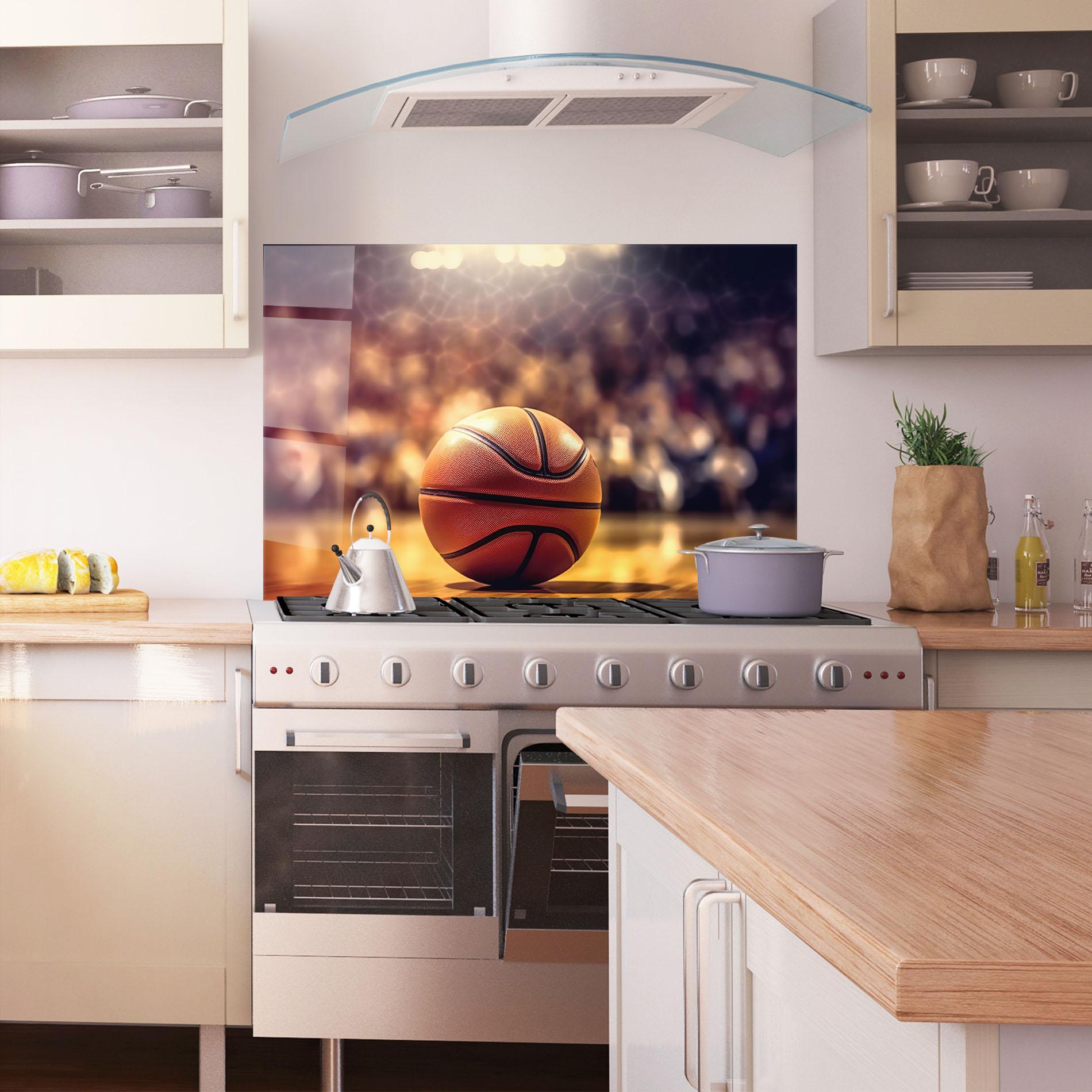 Küchenrückwand Glas Basketball Arena mockup 1