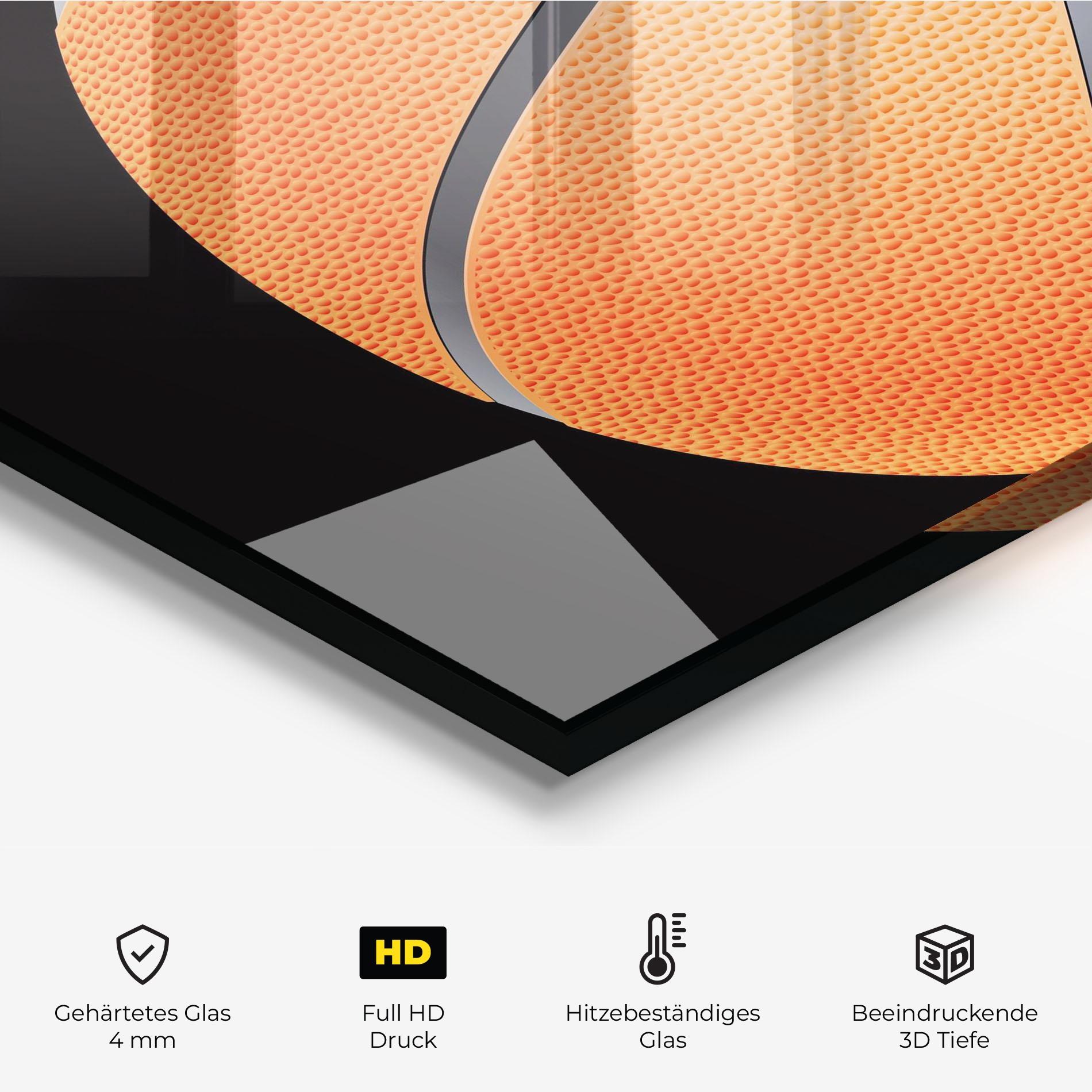 Küchenrückwand Glas Close Up Basketball mockup 2