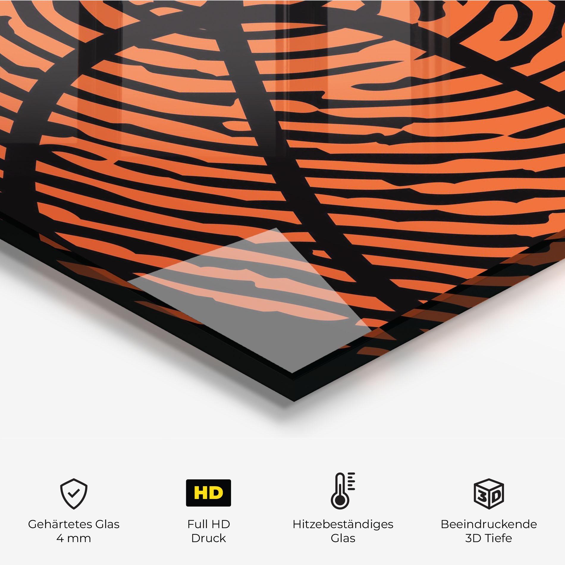 Küchenrückwand Glas Fingerprint Basketball mockup 2