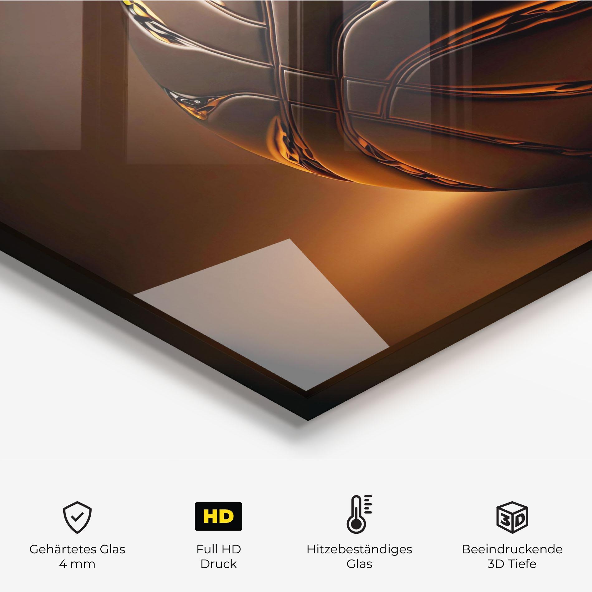 Küchenrückwand Glas Glossy Basketball mockup 2