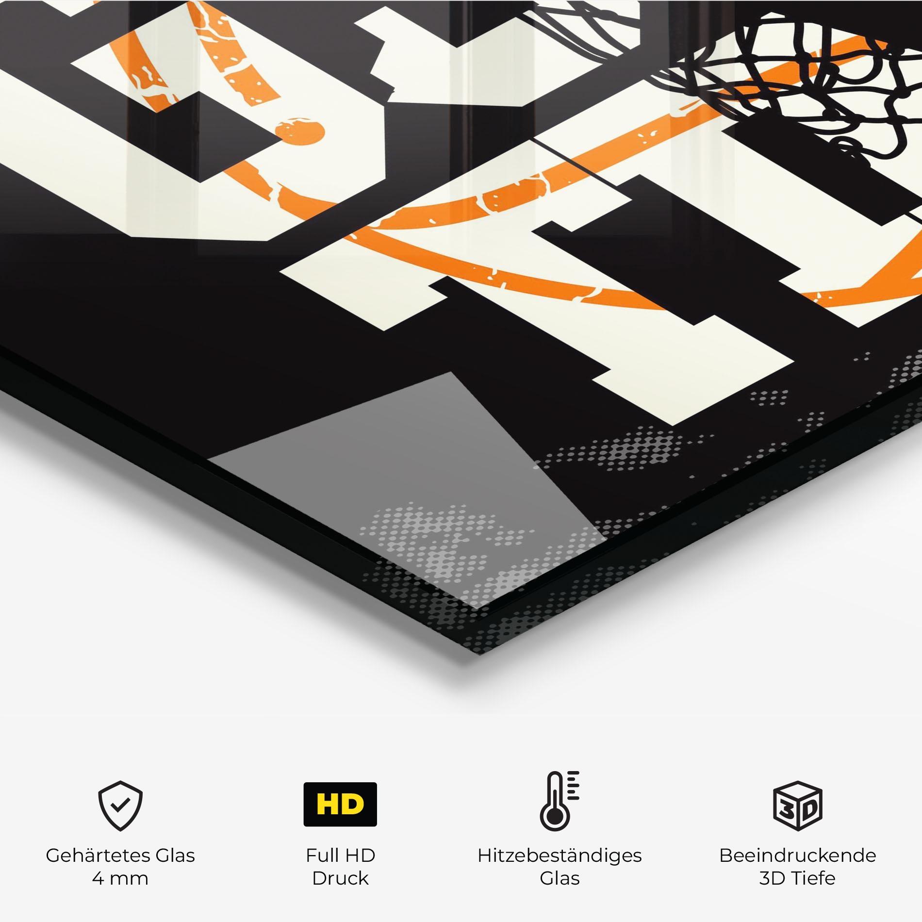 Küchenrückwand Glas Good Time Basket mockup 2