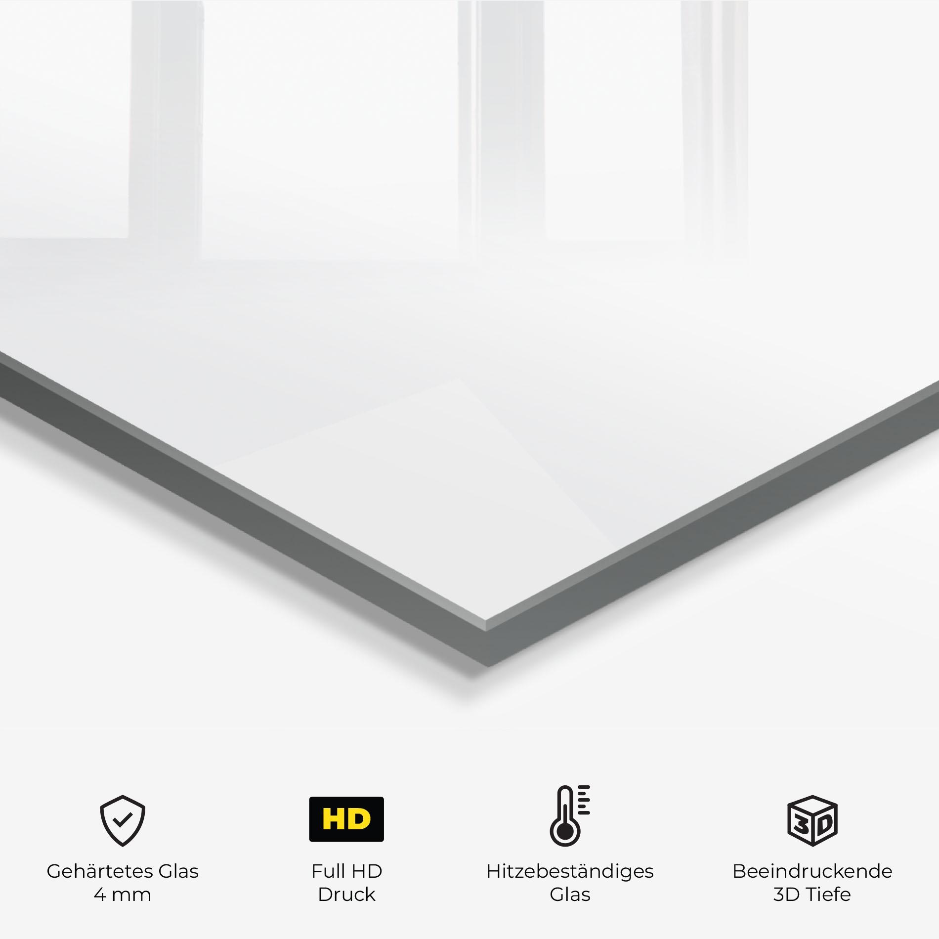 Küchenrückwand Glas Grey Basket Hoop mockup 2