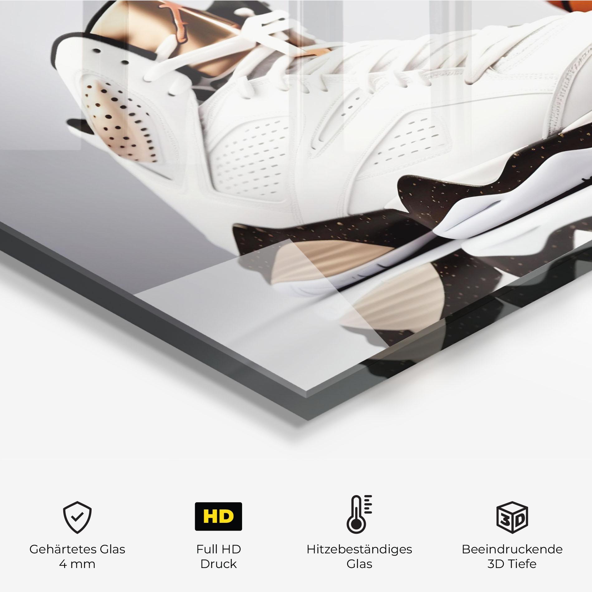 Küchenrückwand Glas Sport Shoes Basketball mockup 2