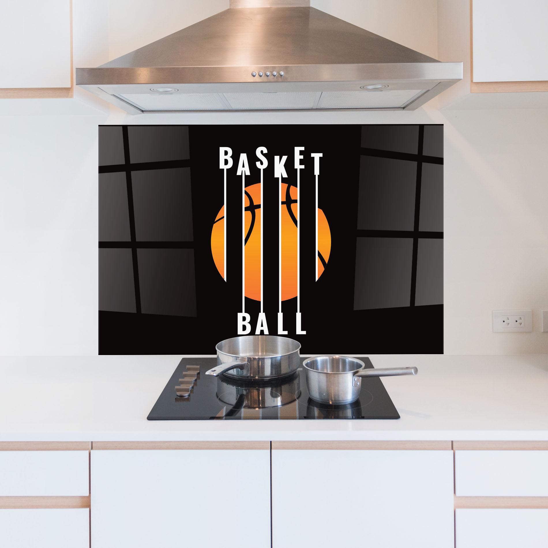 Küchenrückwand Glas Basket Ball mockup 5