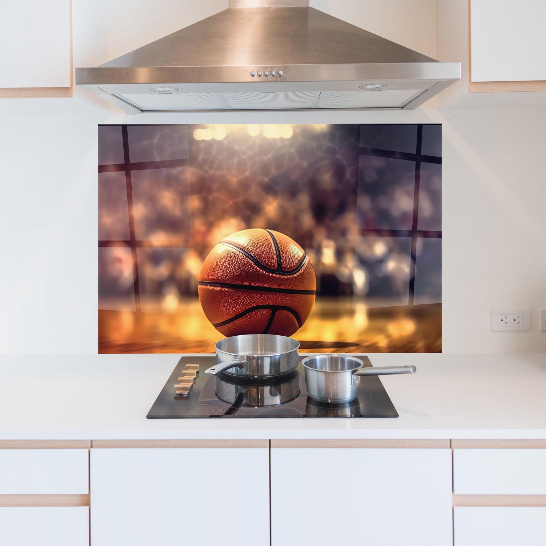 Küchenrückwand Glas Basketball Arena mockup 5