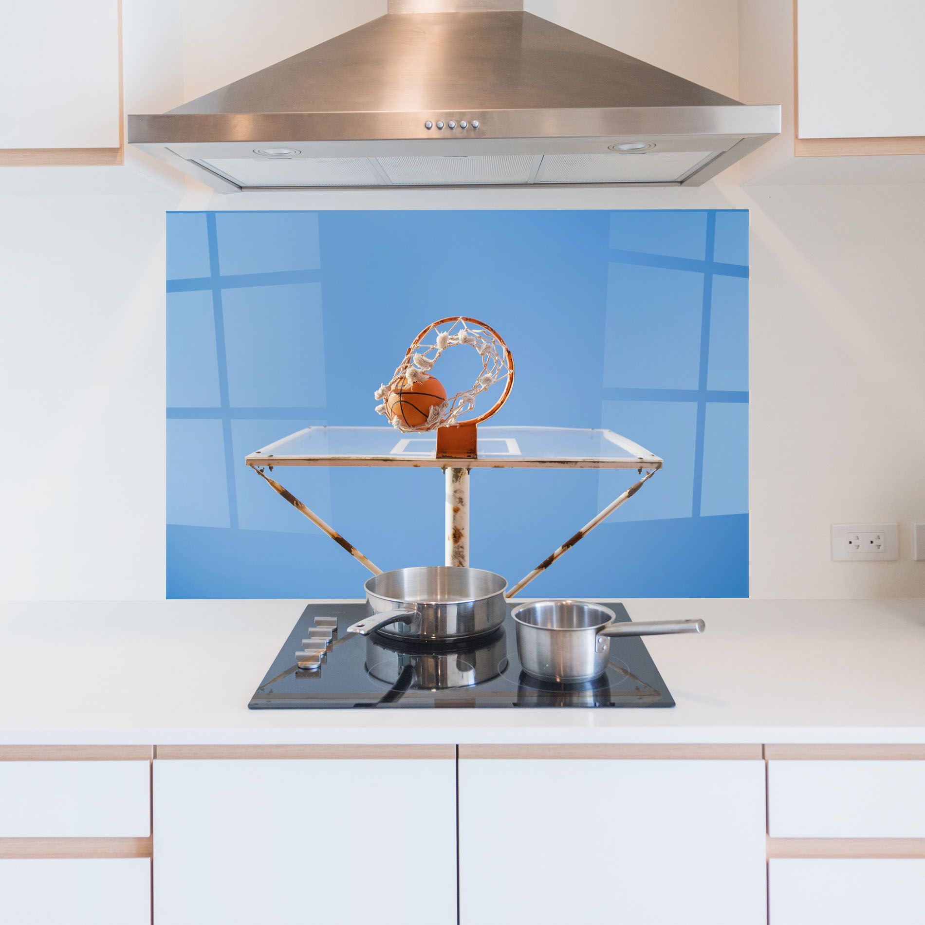 Basketball Hoop Blue Sky mockup 5