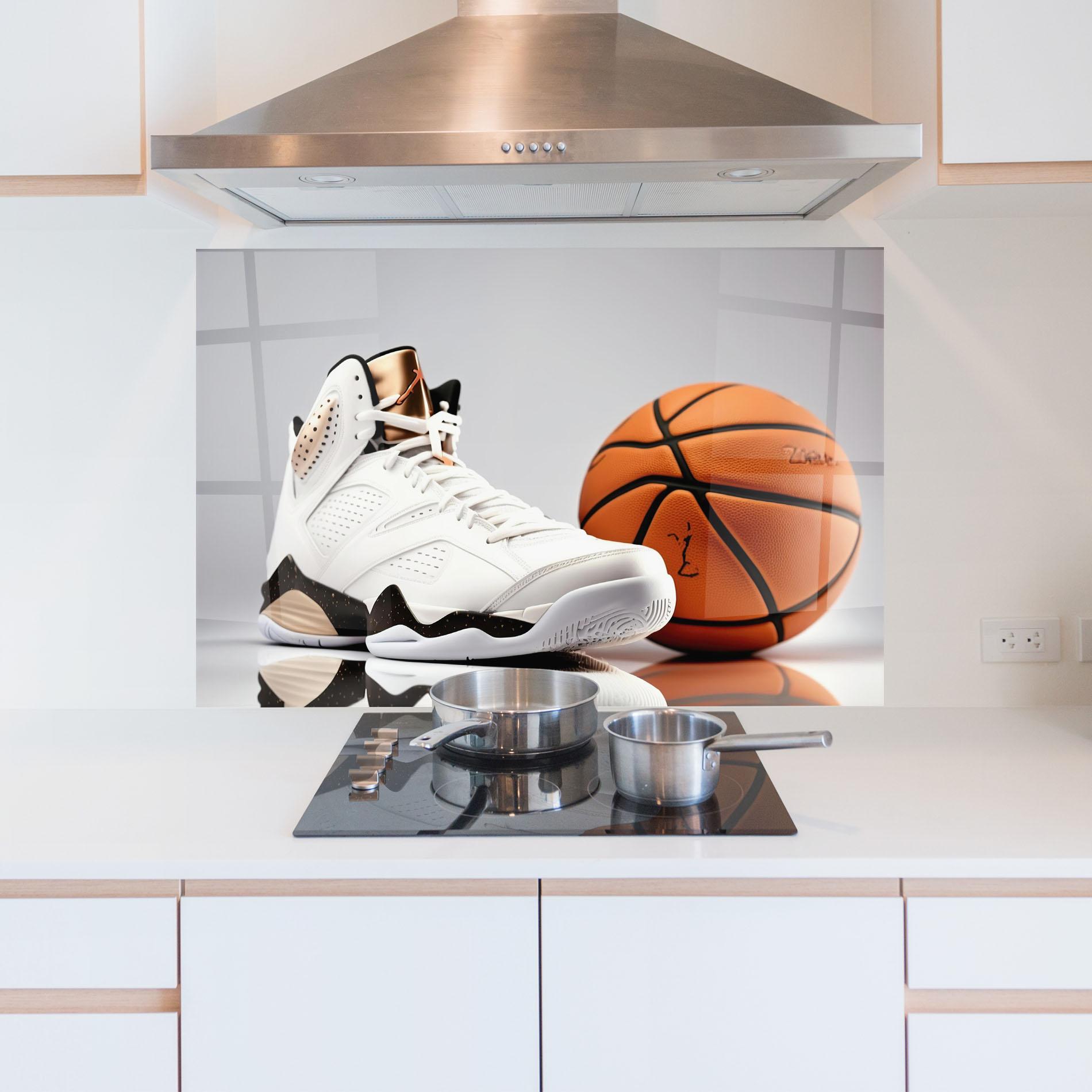 Küchenrückwand Glas Sport Shoes Basketball mockup 5