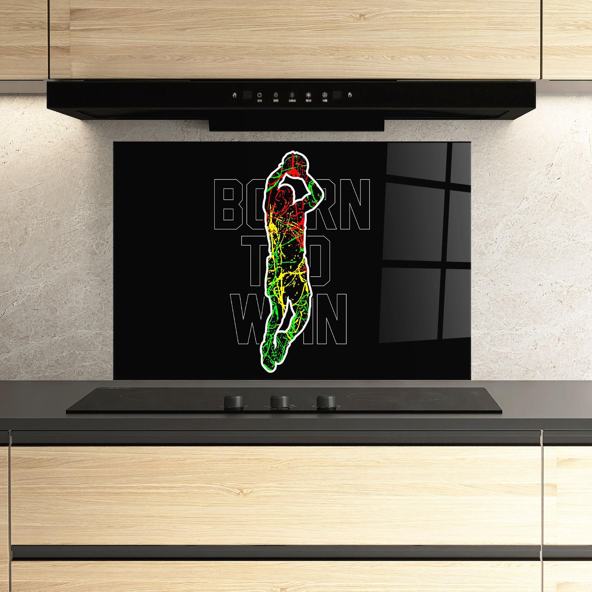 Küchenrückwand Glas Basket Win mockup 3