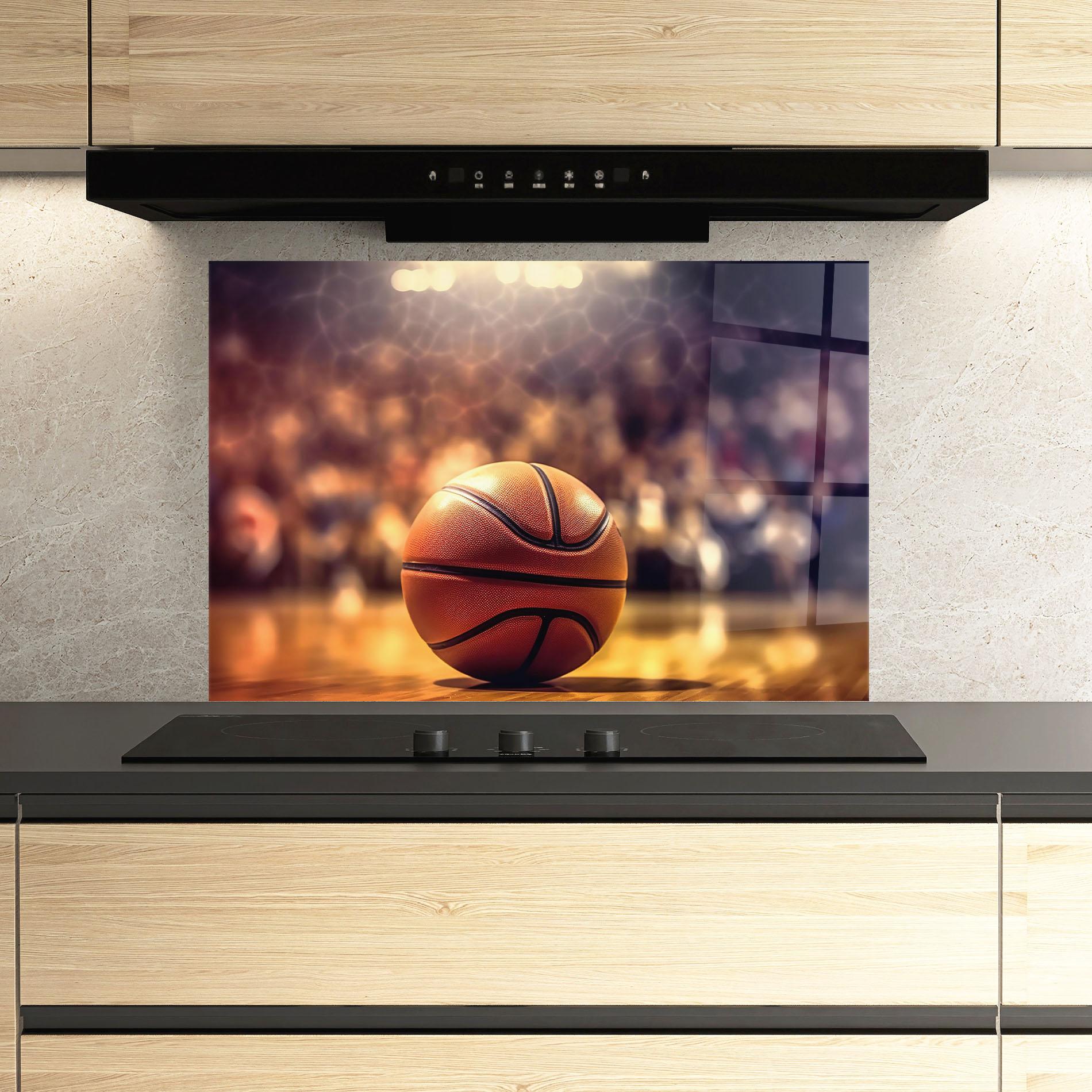 Küchenrückwand Glas Basketball Arena mockup 3