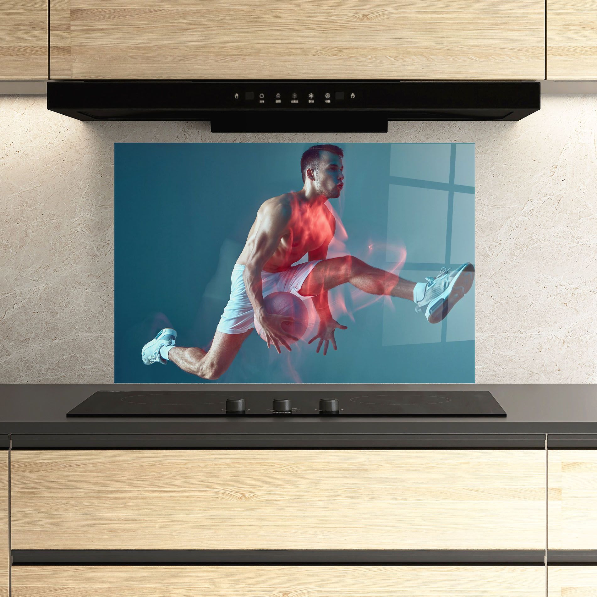 Fire Basketball Player mockup 3