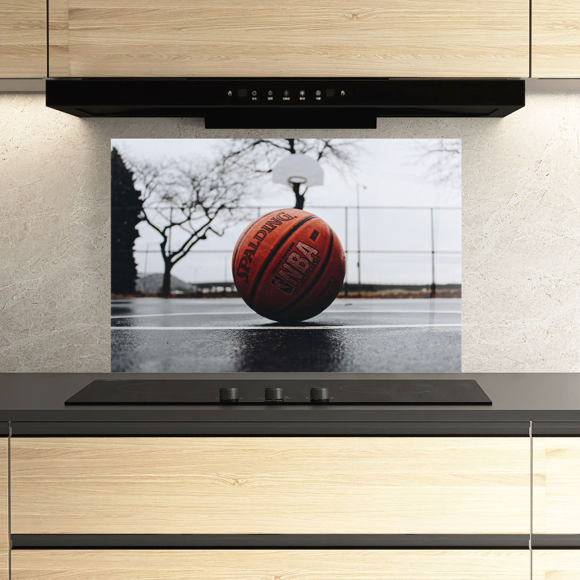 Orange Basketball On Grey mockup 3