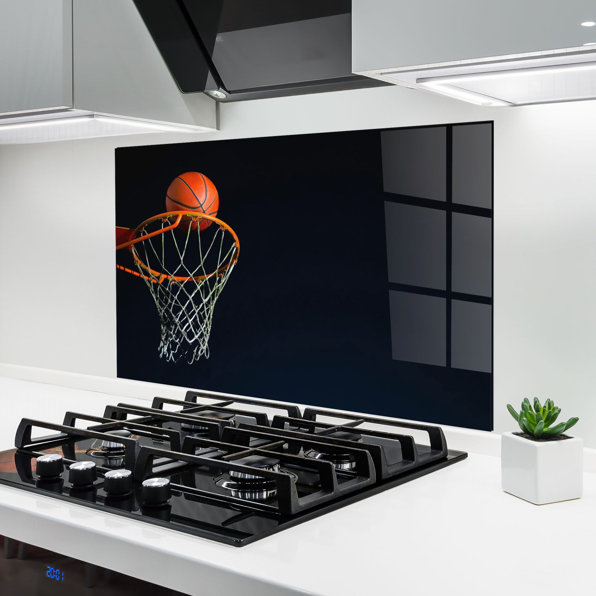 Basketball Hoop On Black mockup 6