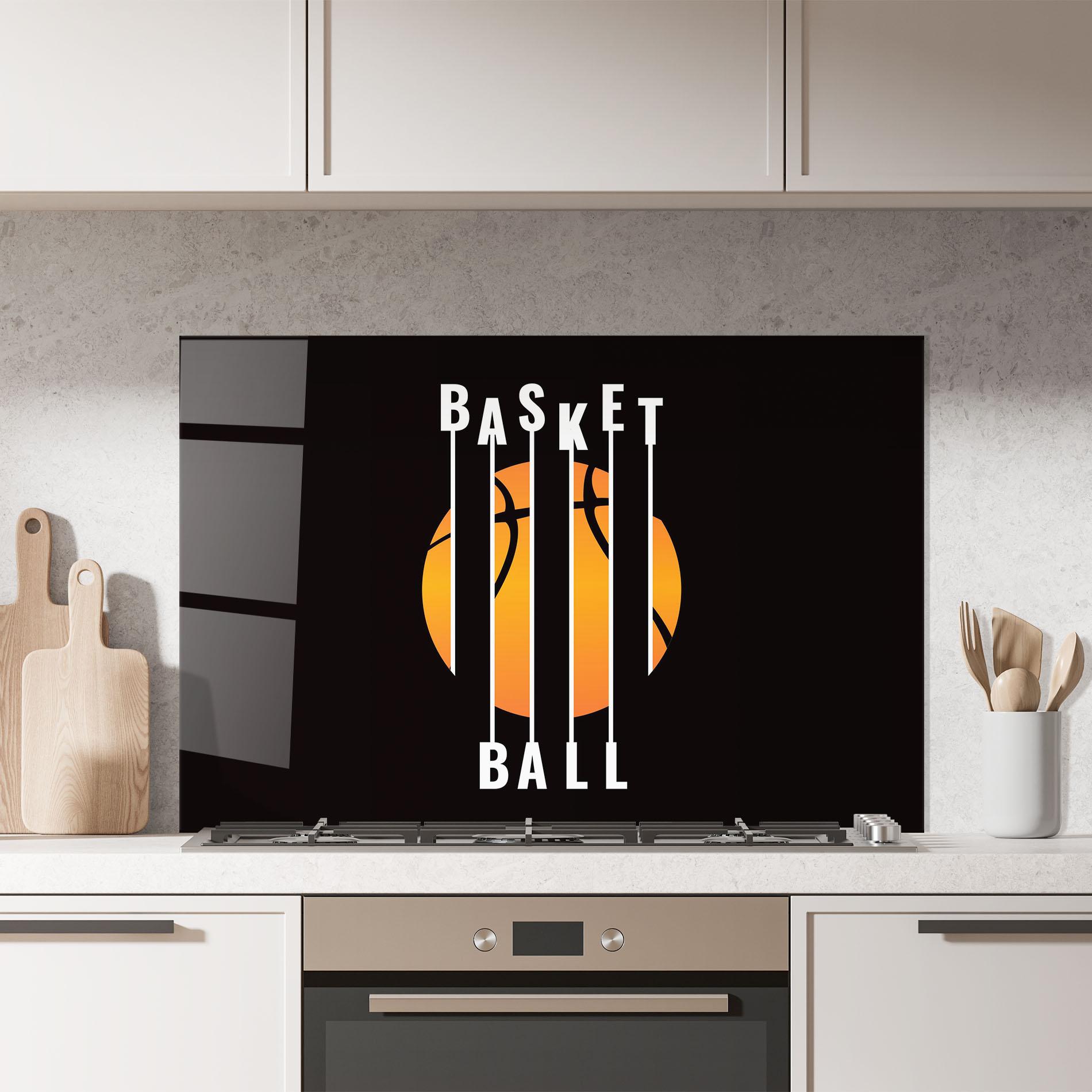 Küchenrückwand Glas Basket Ball mockup 7