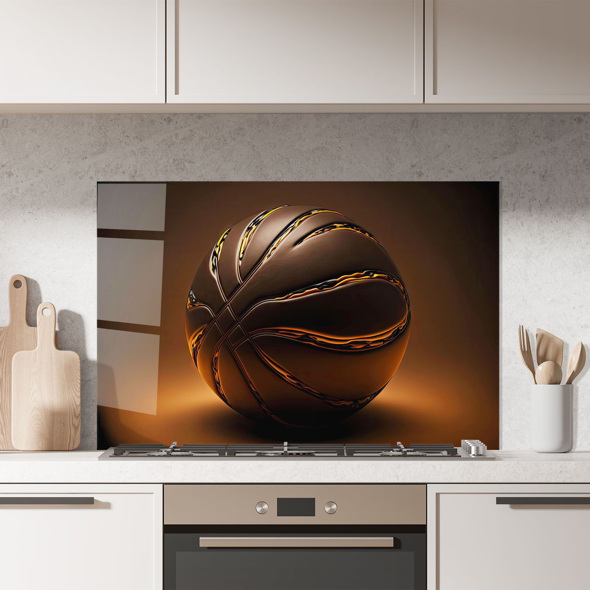 Glossy Basketball mockup 7