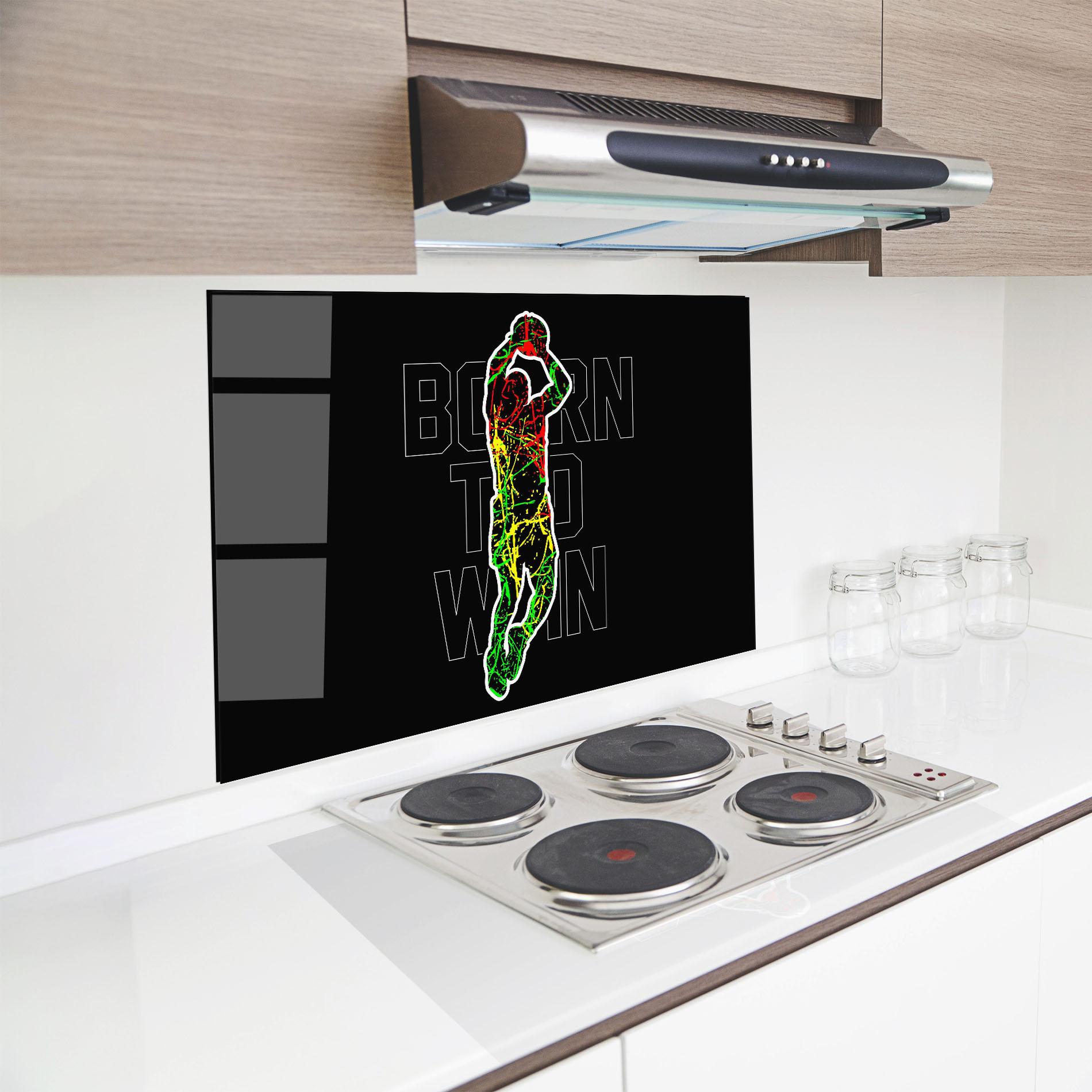 Küchenrückwand Glas Basket Win mockup 8