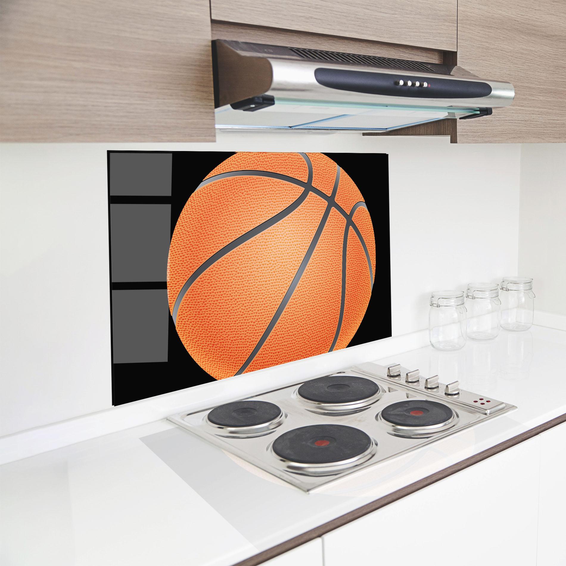 Küchenrückwand Glas Close Up Basketball mockup 8