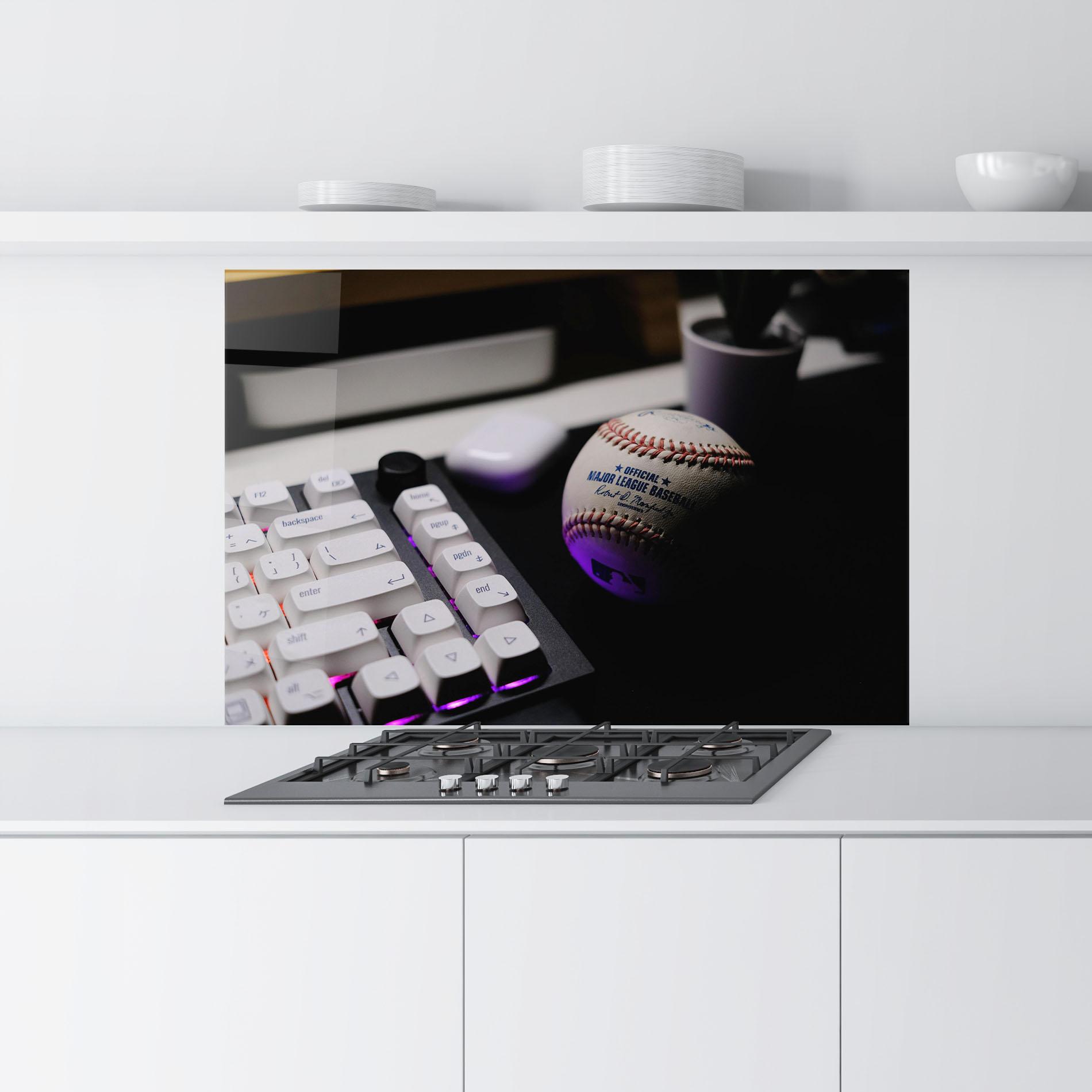 Küchenrückwand Glas Baseball Ball Gaming mockup 9
