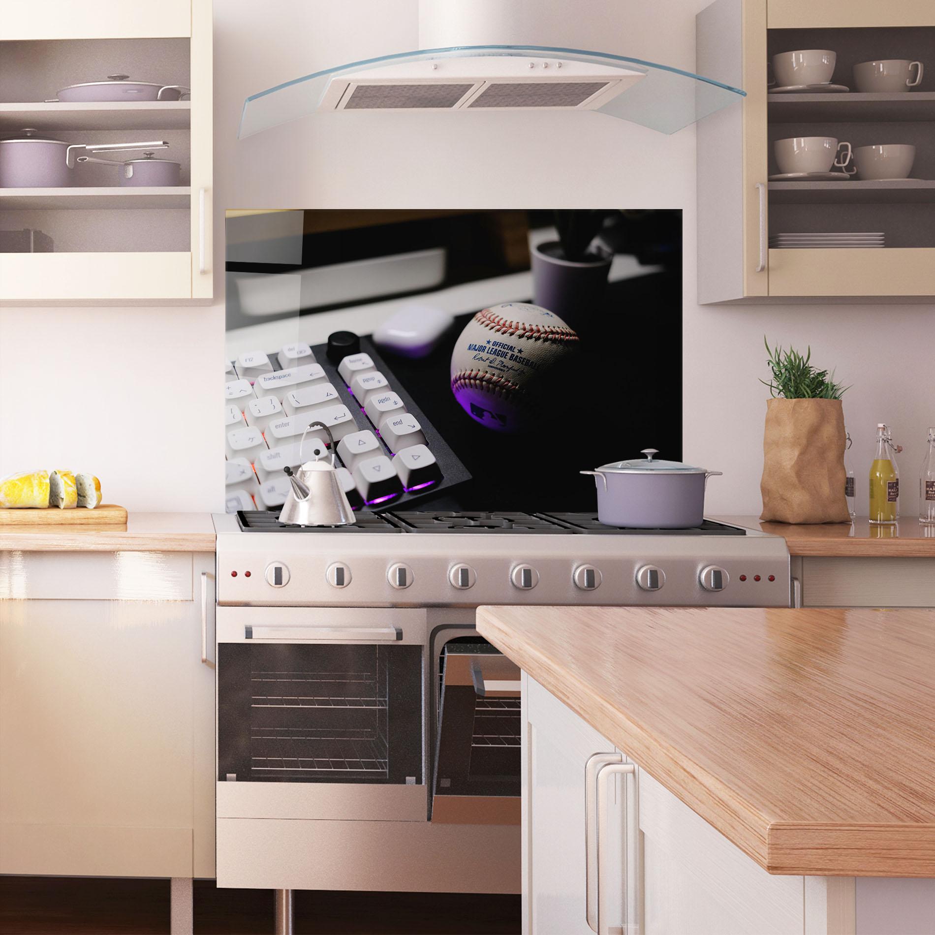 Küchenrückwand Glas Baseball Ball Gaming mockup 1