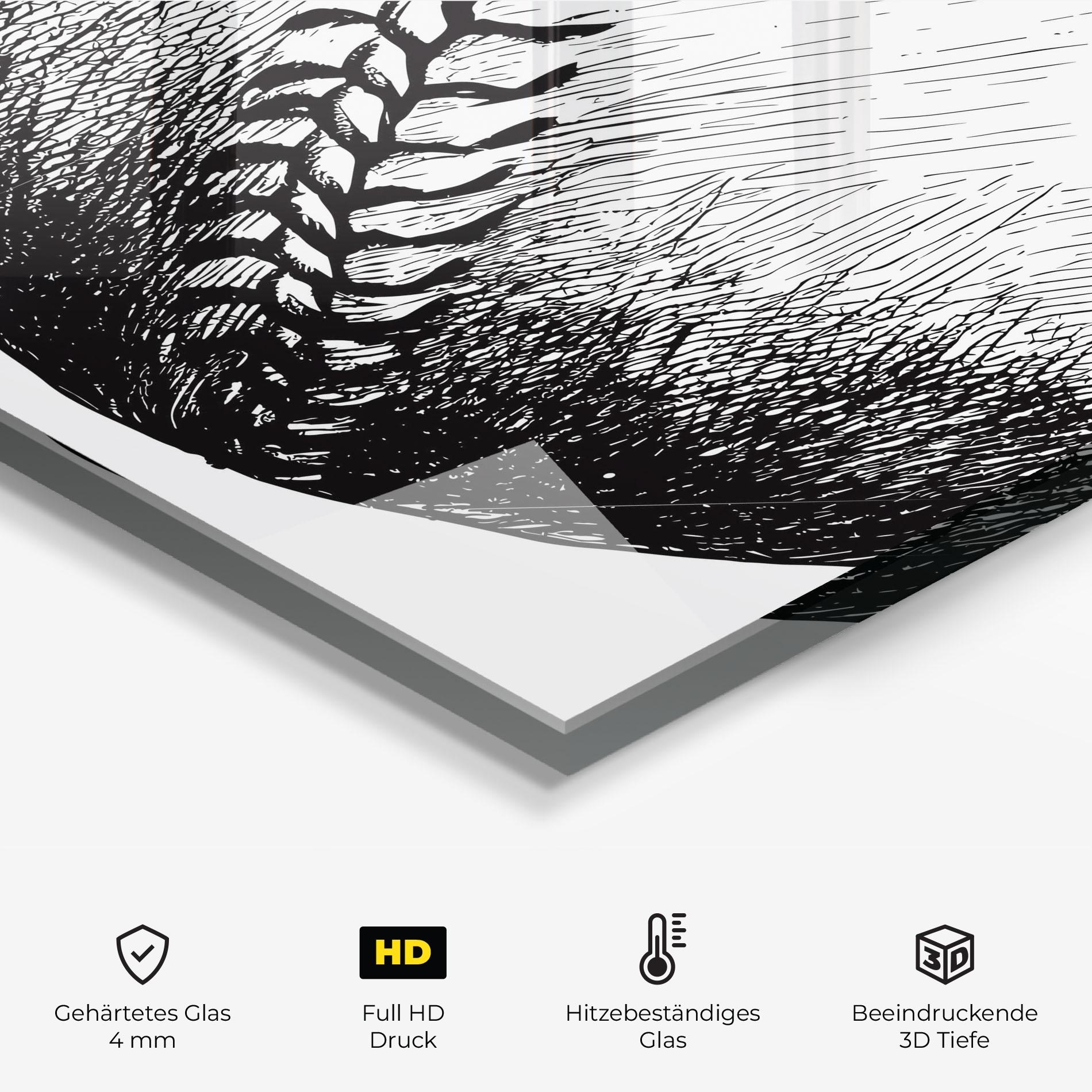 Küchenrückwand Glas Baseball Black Line mockup 2