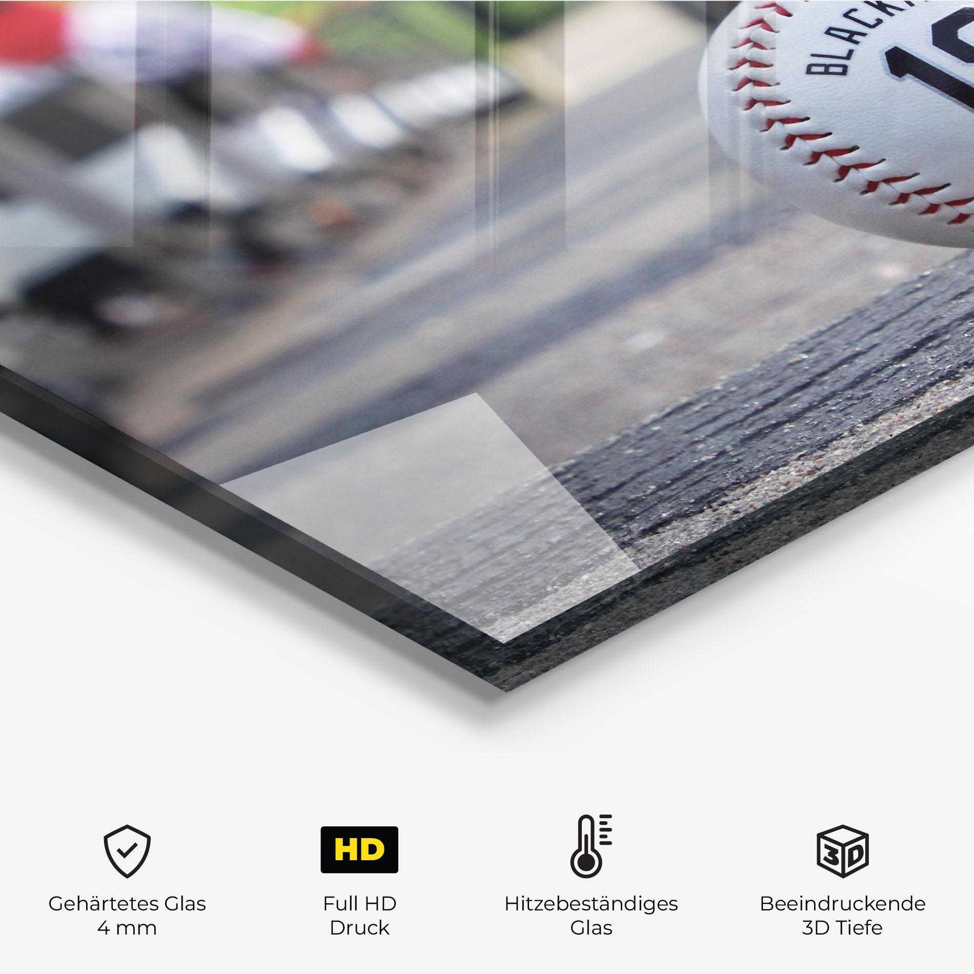 Küchenrückwand Glas Baseball Nr 19 mockup 2