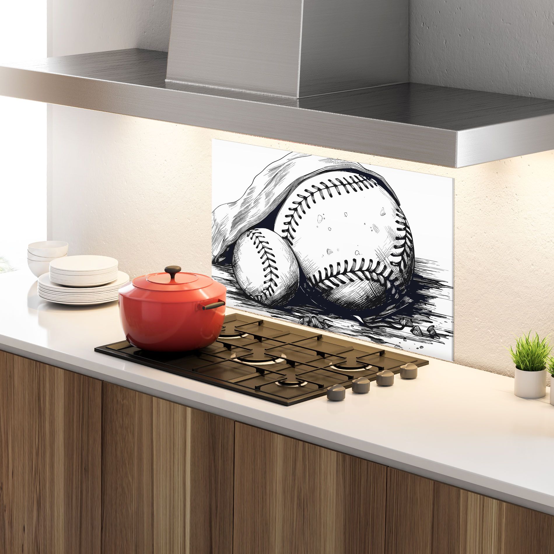 Baseball Grey Line mockup 4