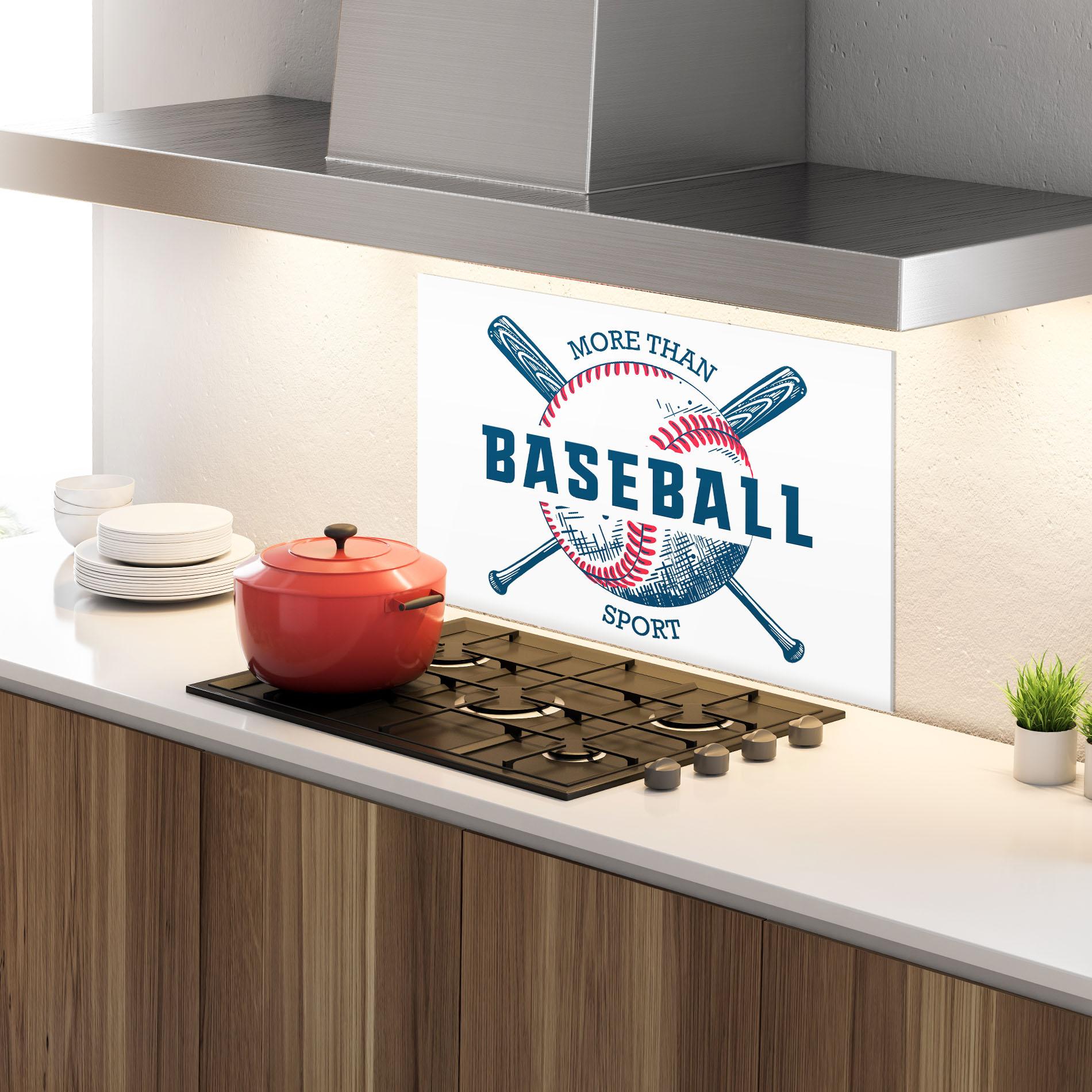 Küchenrückwand Glas Baseball Sport mockup 4