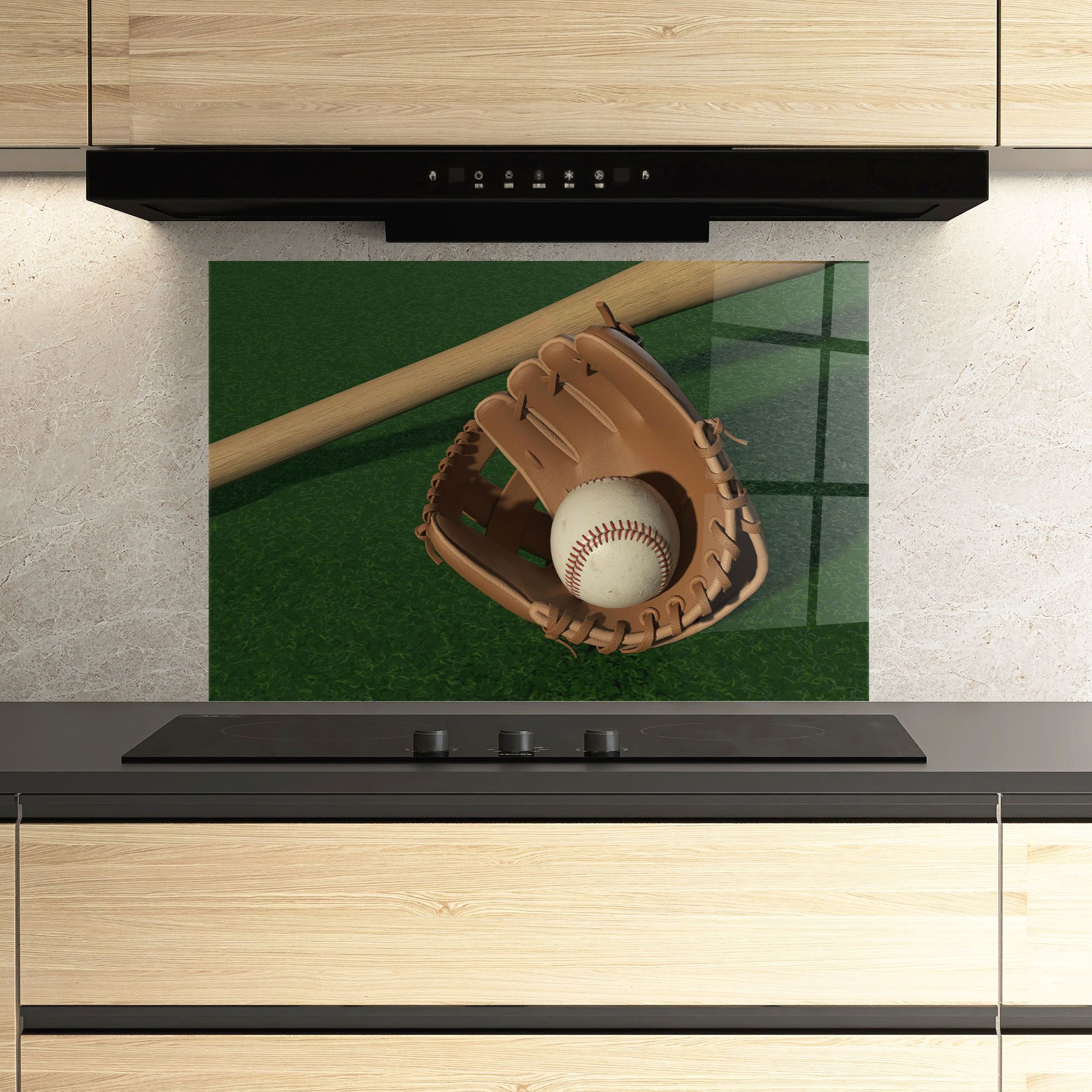 Baseball Glove On Green mockup 3