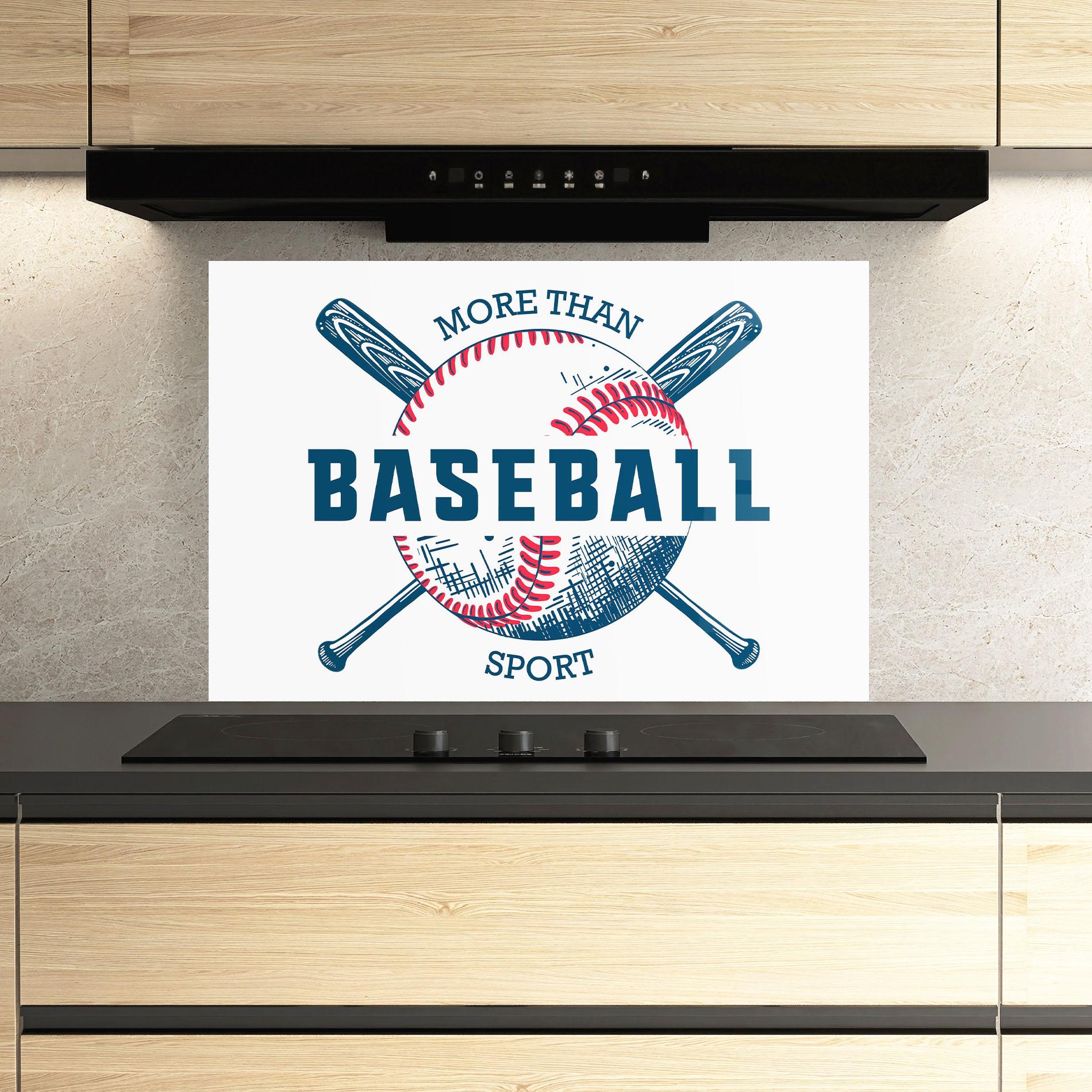Küchenrückwand Glas Baseball Sport mockup 3
